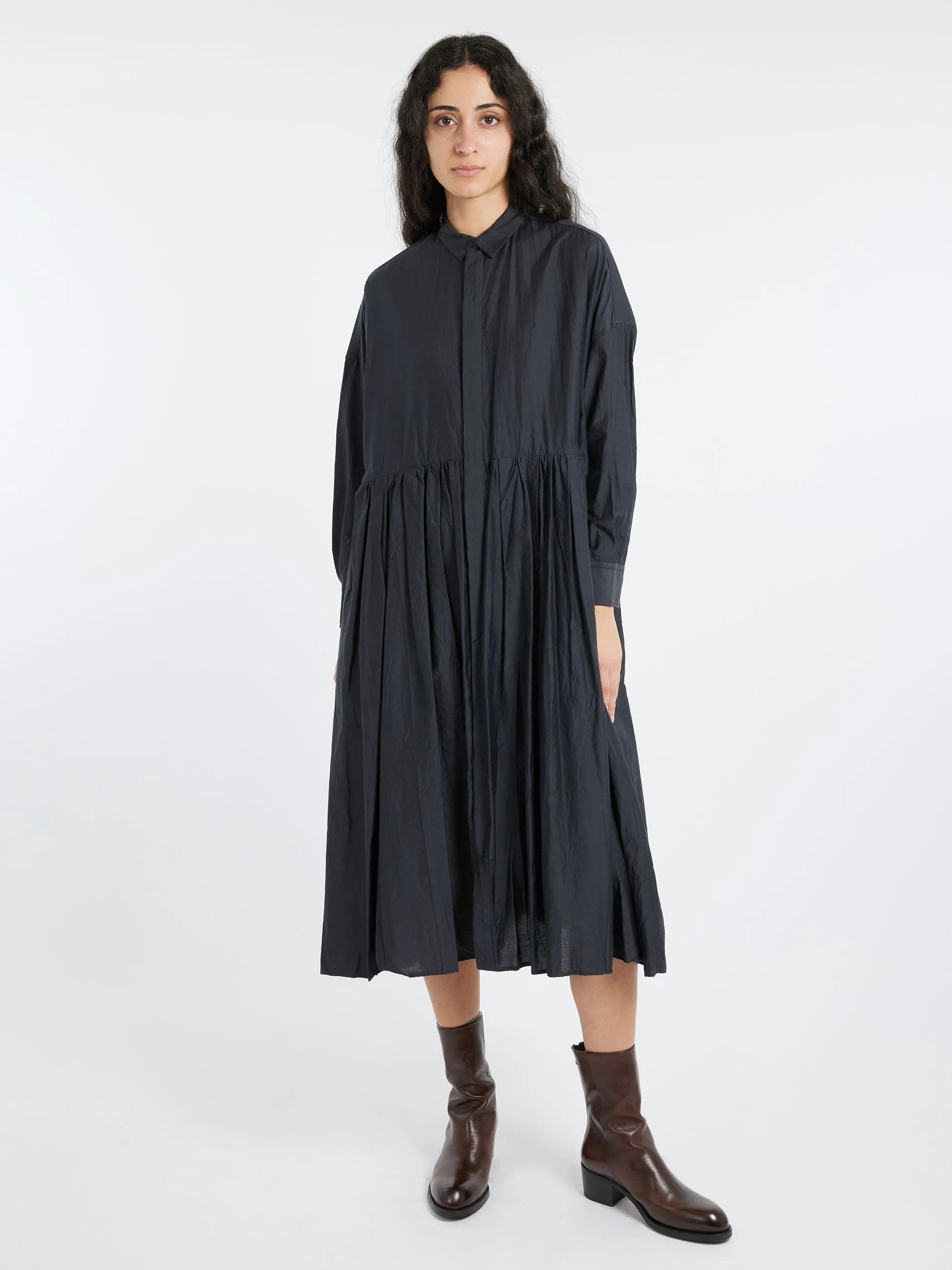 Pleated Baggy Shirt Dress sold by gravitypope product image thumbnail 2