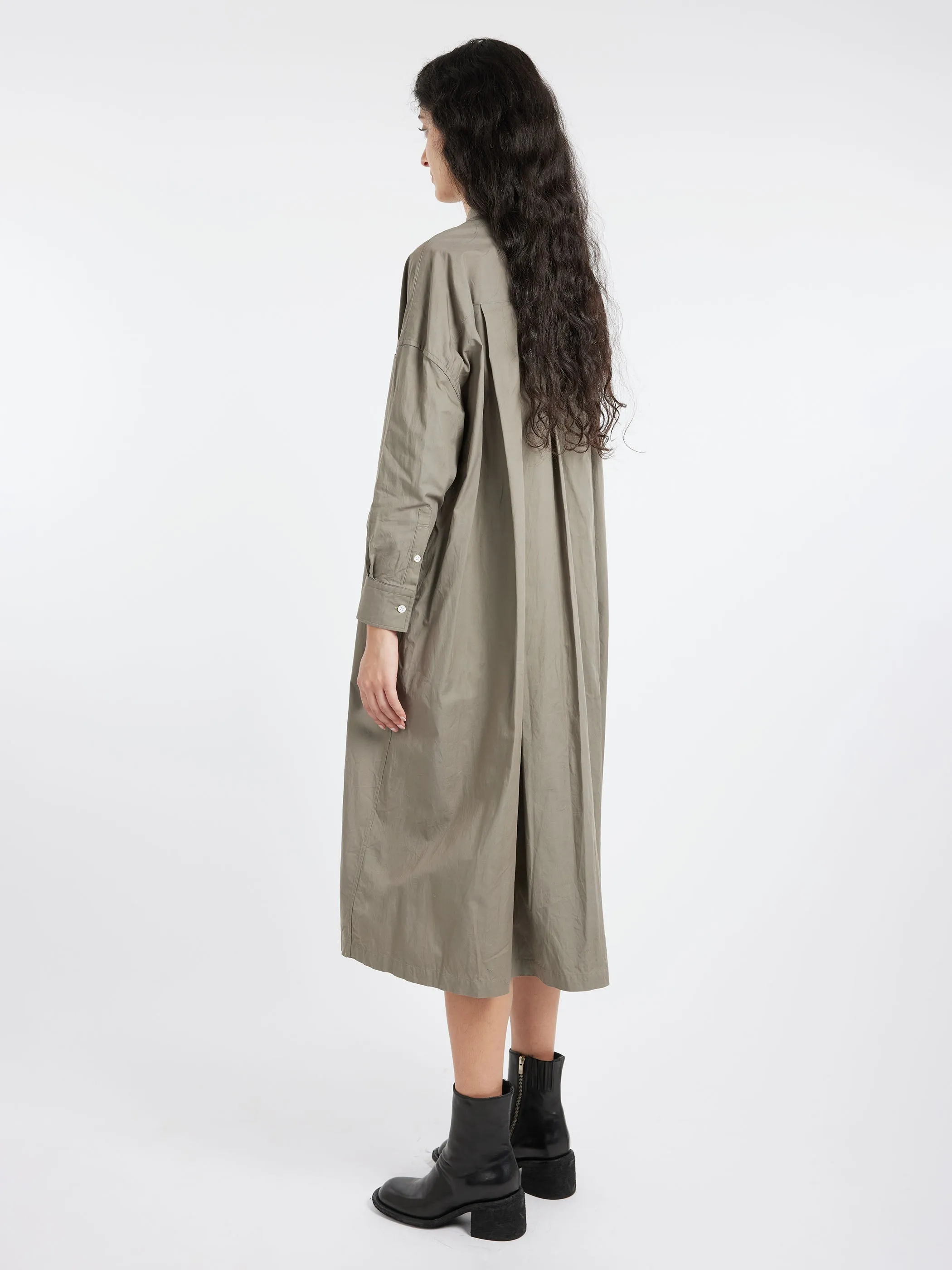 Back Wide Pleated Shirt Dress sold by gravitypope product image thumbnail 3