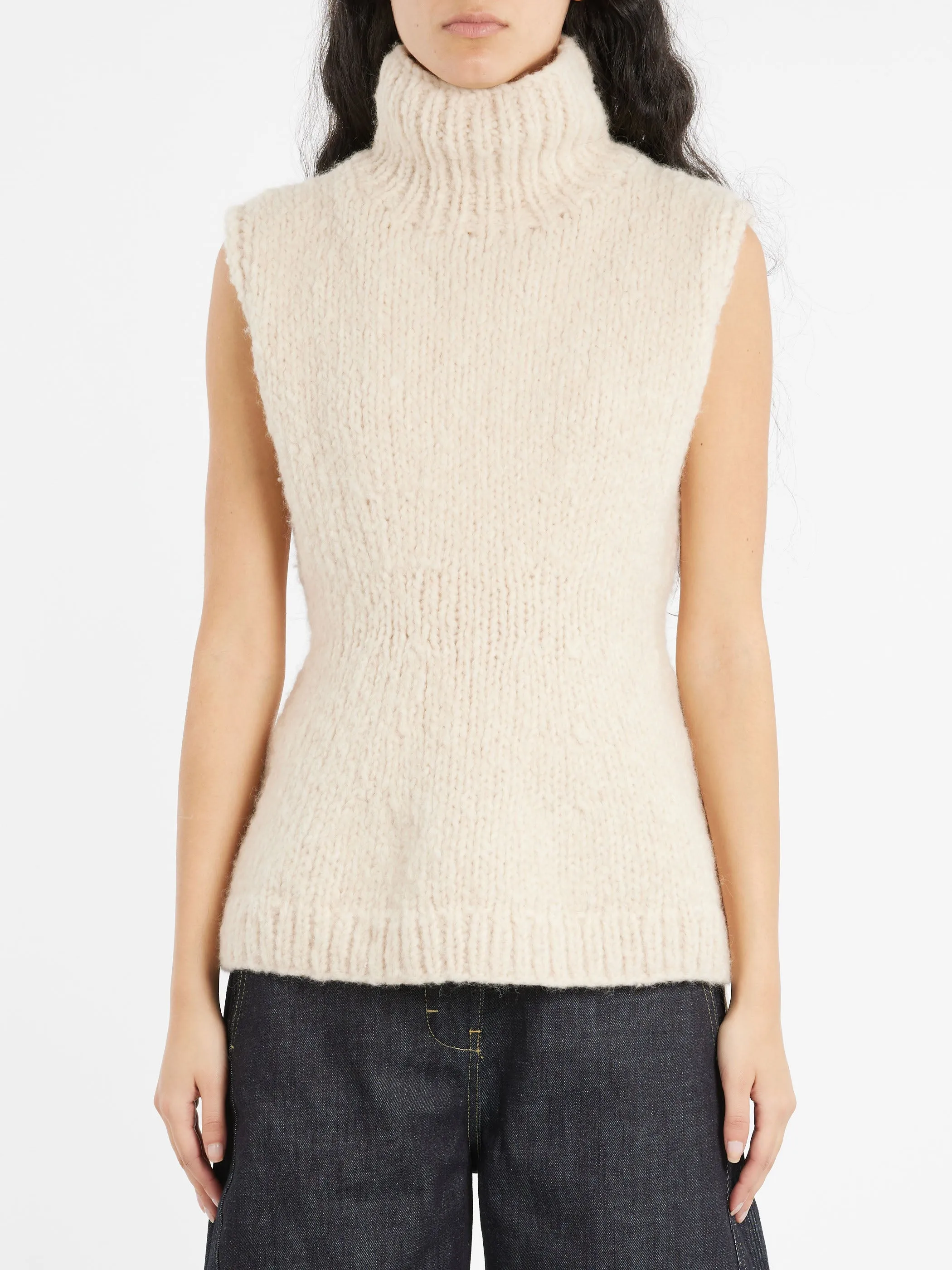 Handknit Peplum Shell sold by gravitypope