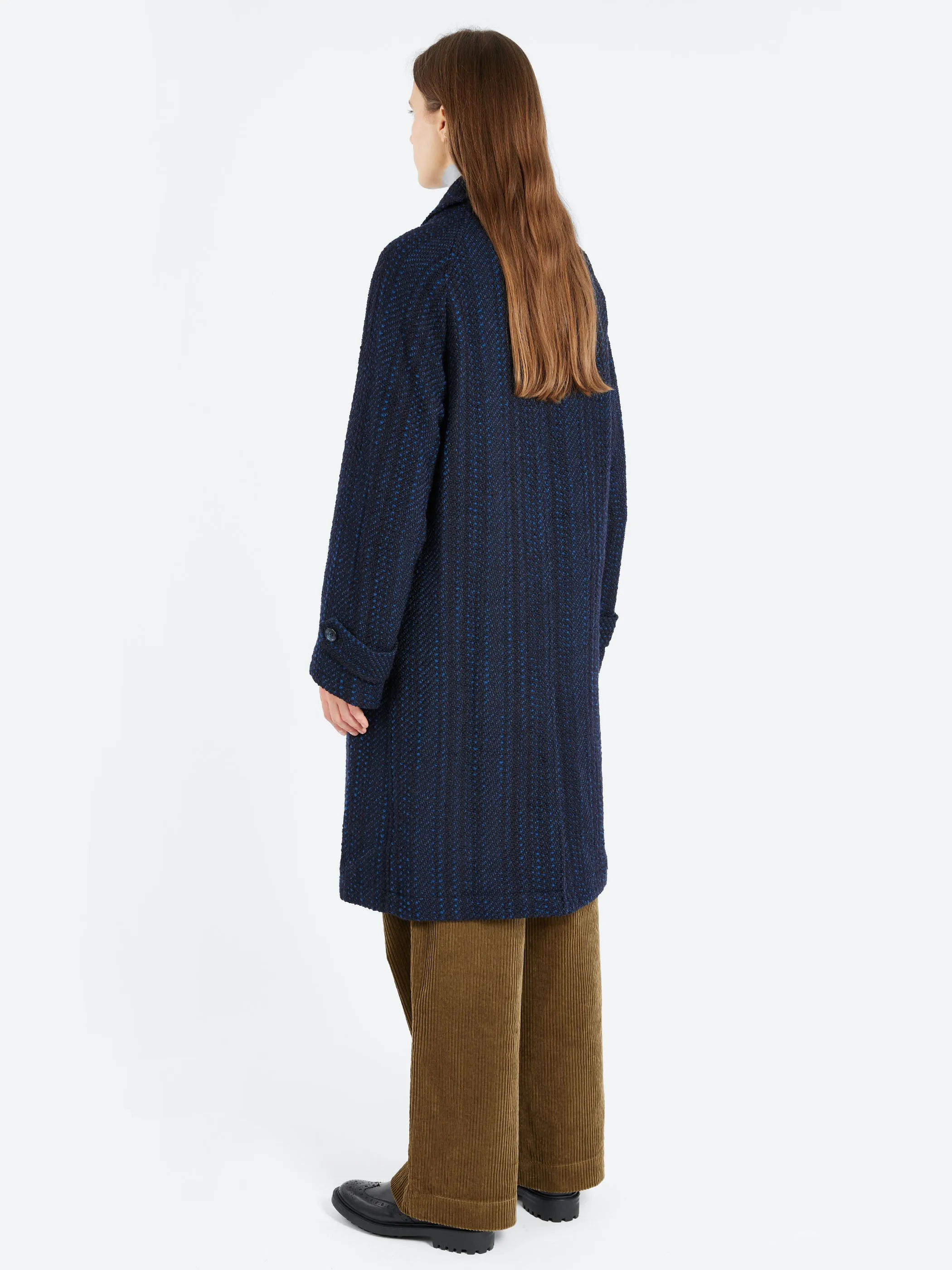 Slub Yarn Tweed Balmacaan Coat sold by gravitypope product image thumbnail 3