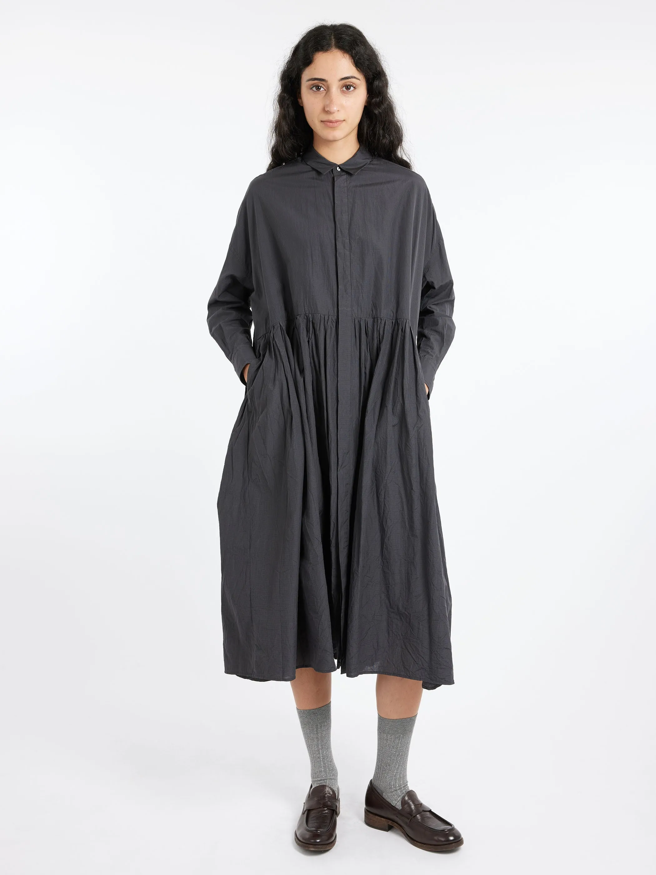 Pleated Baggy Shirt Dress sold by gravitypope product image thumbnail 2