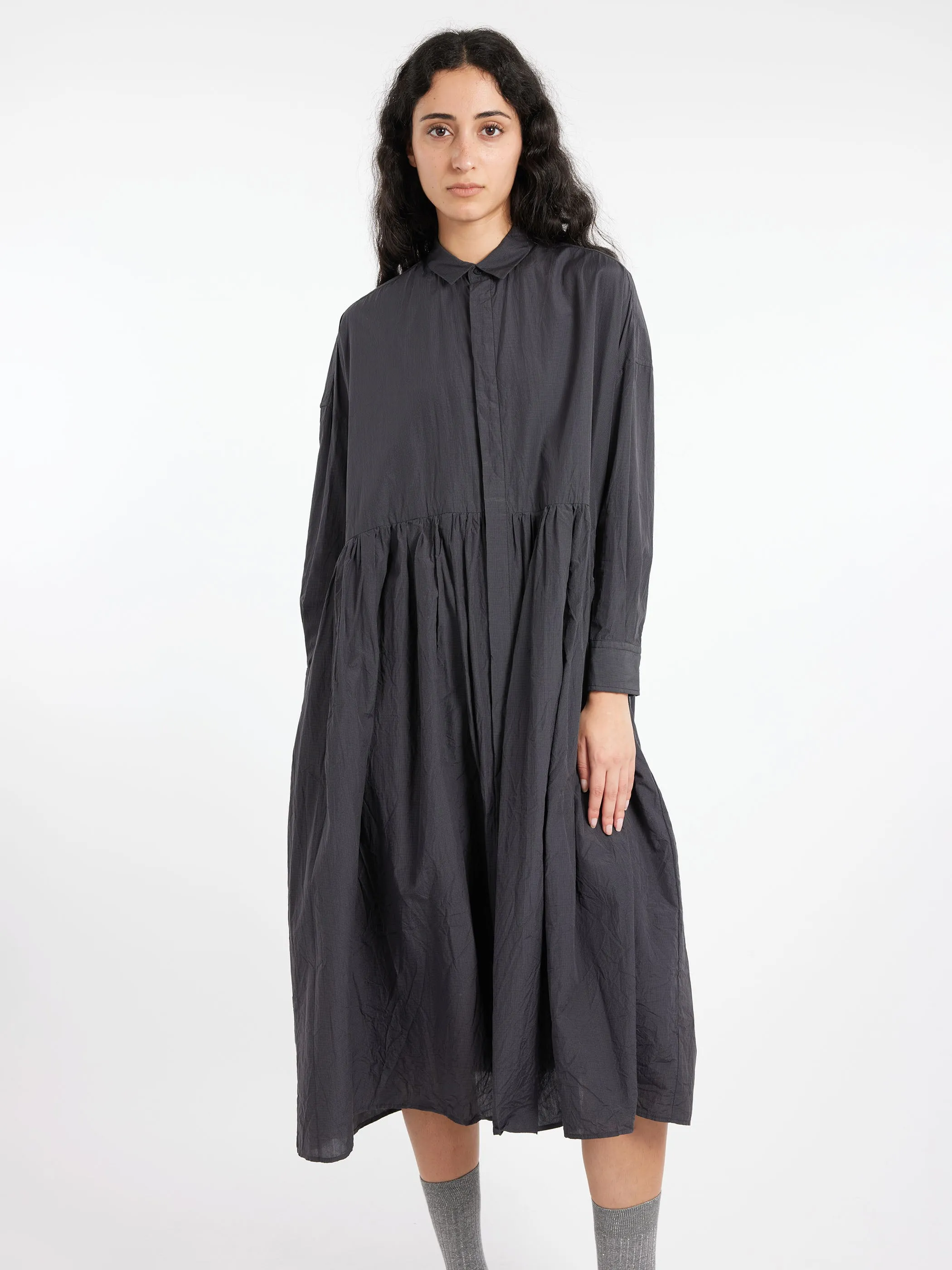 Pleated Baggy Shirt Dress sold by gravitypope product image thumbnail 4