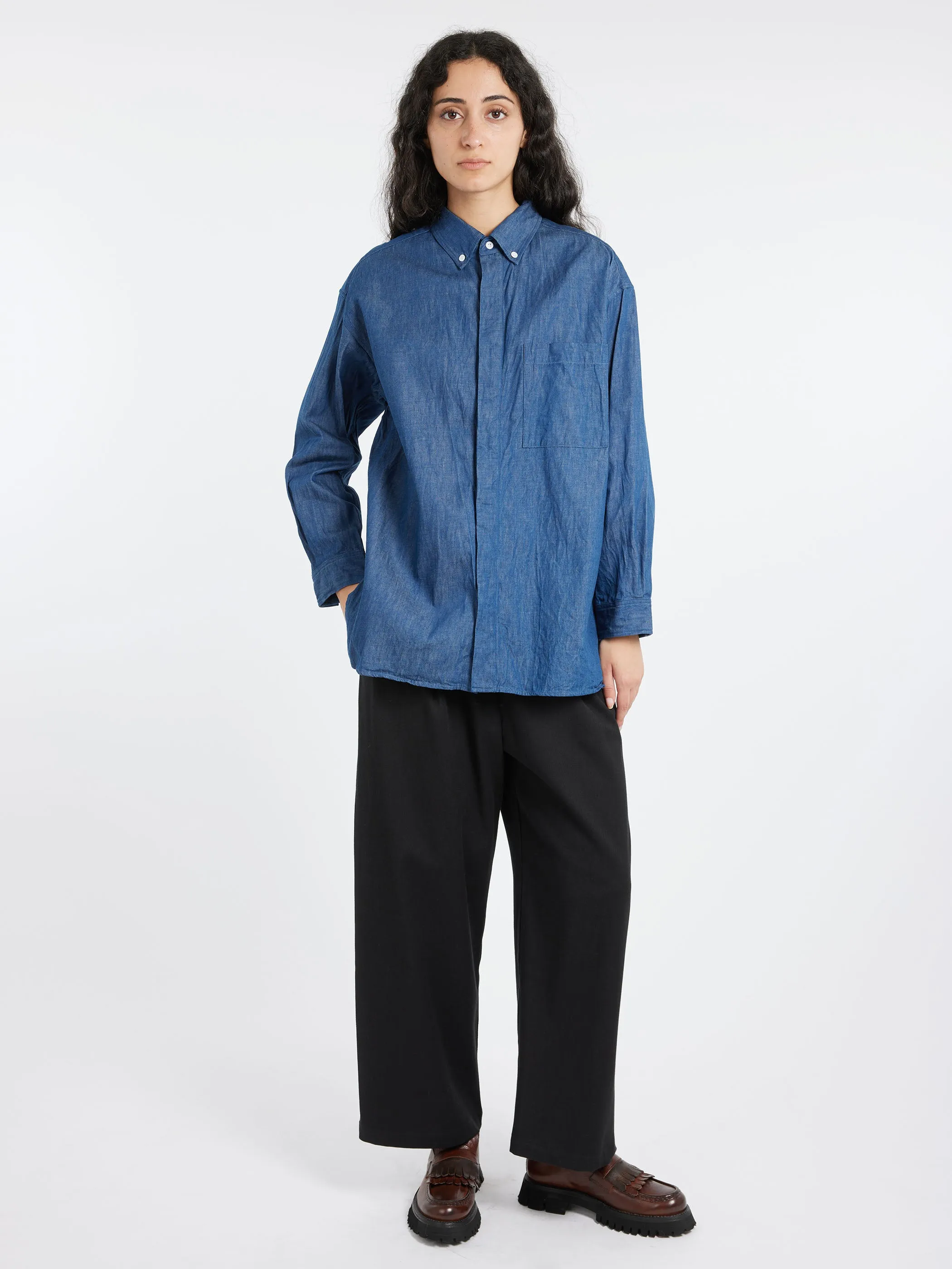 Chambray Baggy Shirt sold by gravitypope product image thumbnail 2