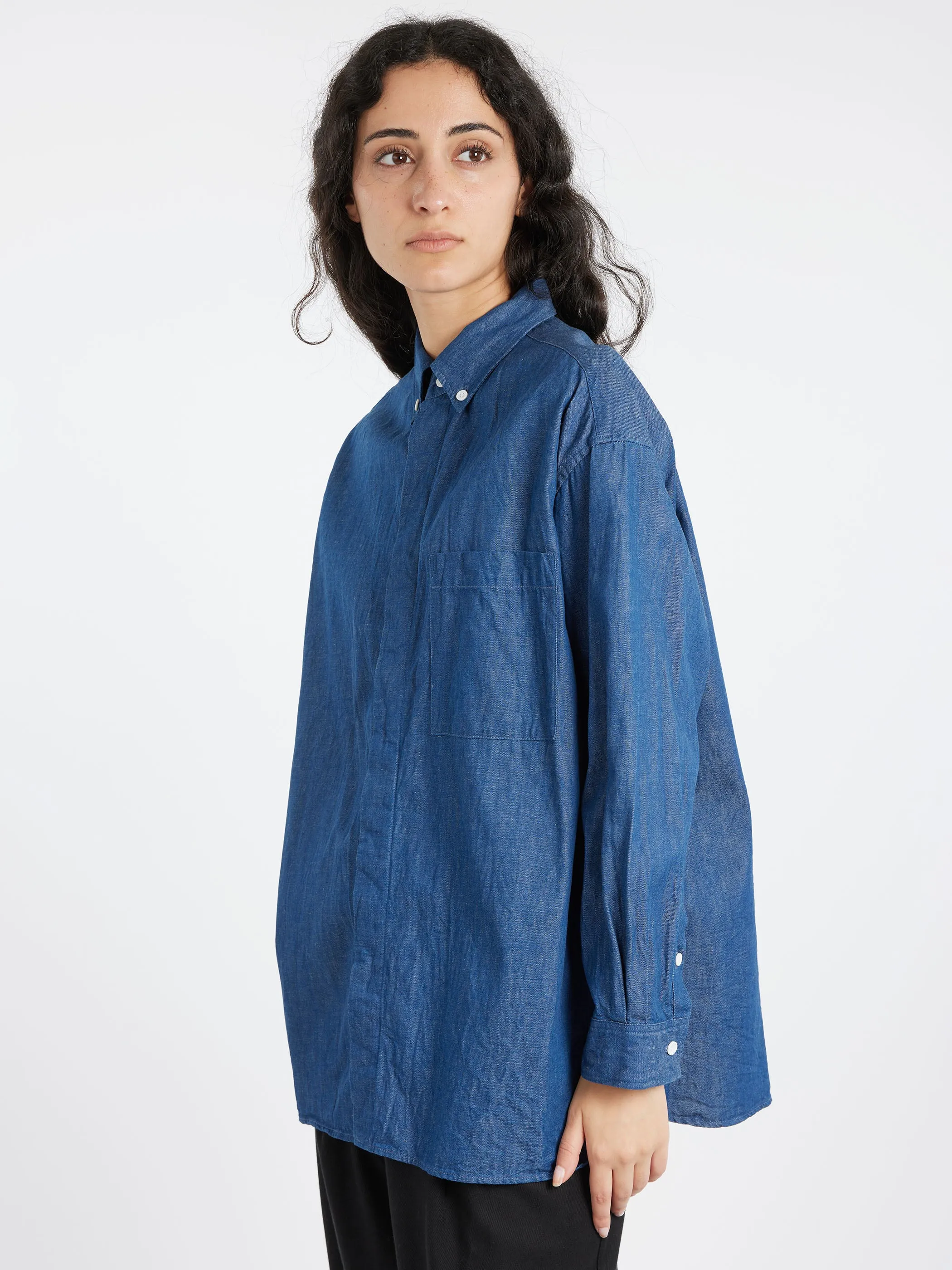Chambray Baggy Shirt sold by gravitypope product image thumbnail 4