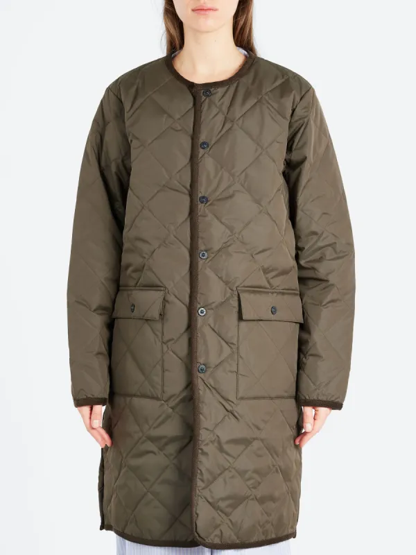 Piping Crew Neck Long Down Coat sold by gravitypope