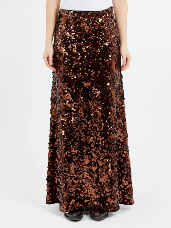 Sequins Maxi Skirt made by Ganni