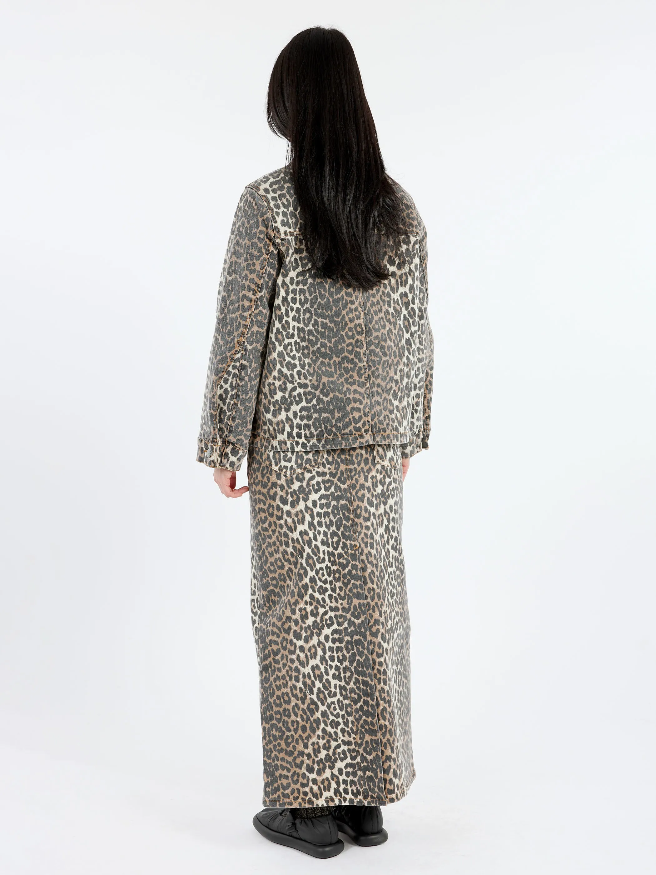 Leopard Printed Denim Jacket sold by gravitypope product image thumbnail 3