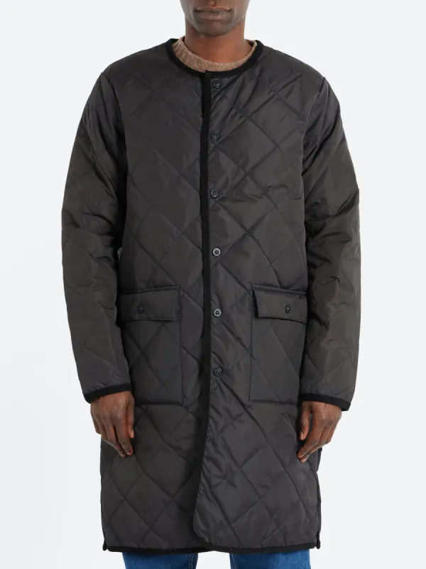 Piping Crew Neck Long Down Coat sold by gravitypope