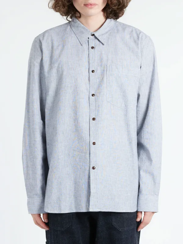 Chambray Cotton Linen Shirt sold by gravitypope