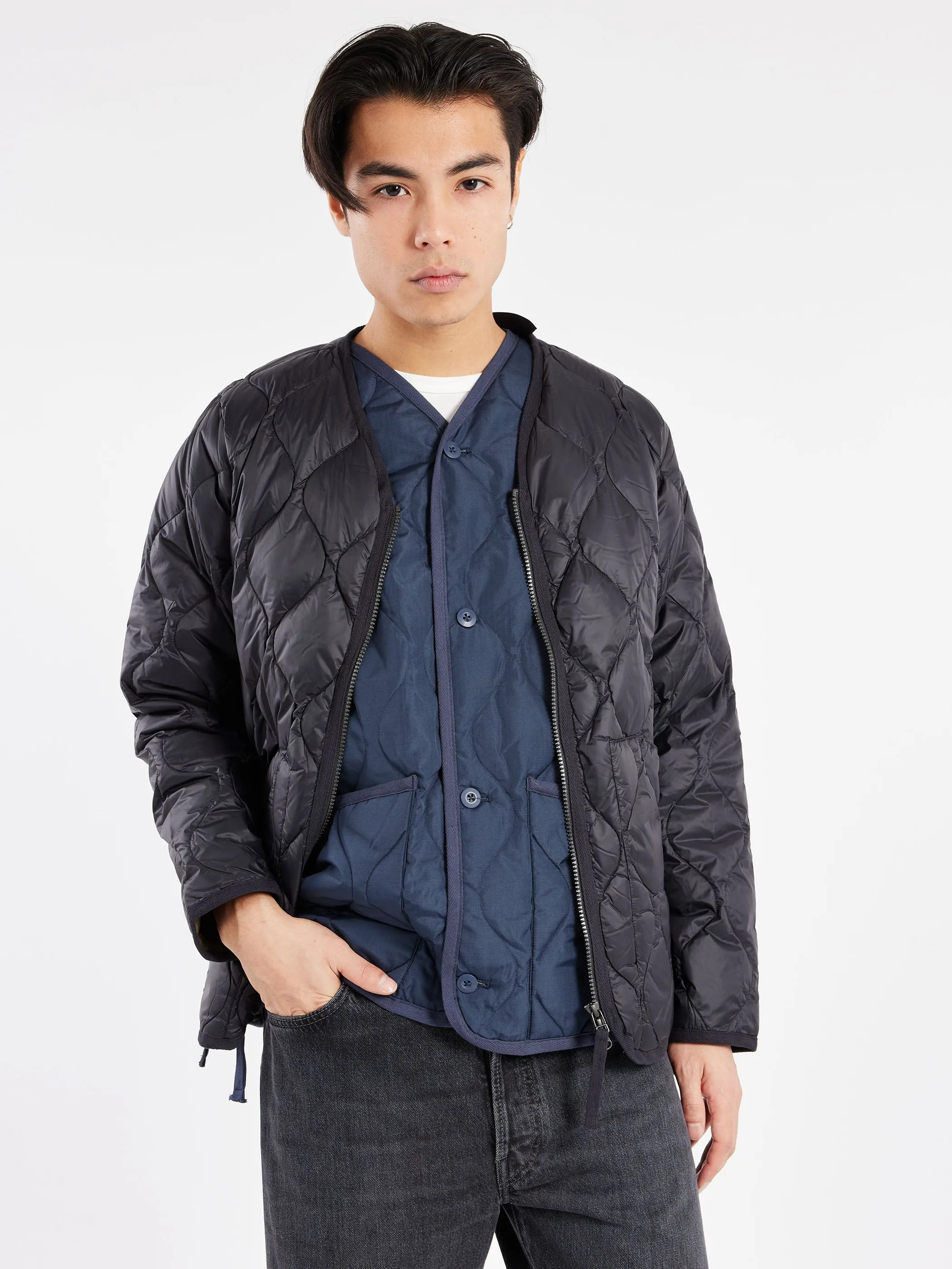 Military Zip V-Neck Down Jacket sold by gravitypope product image thumbnail 2