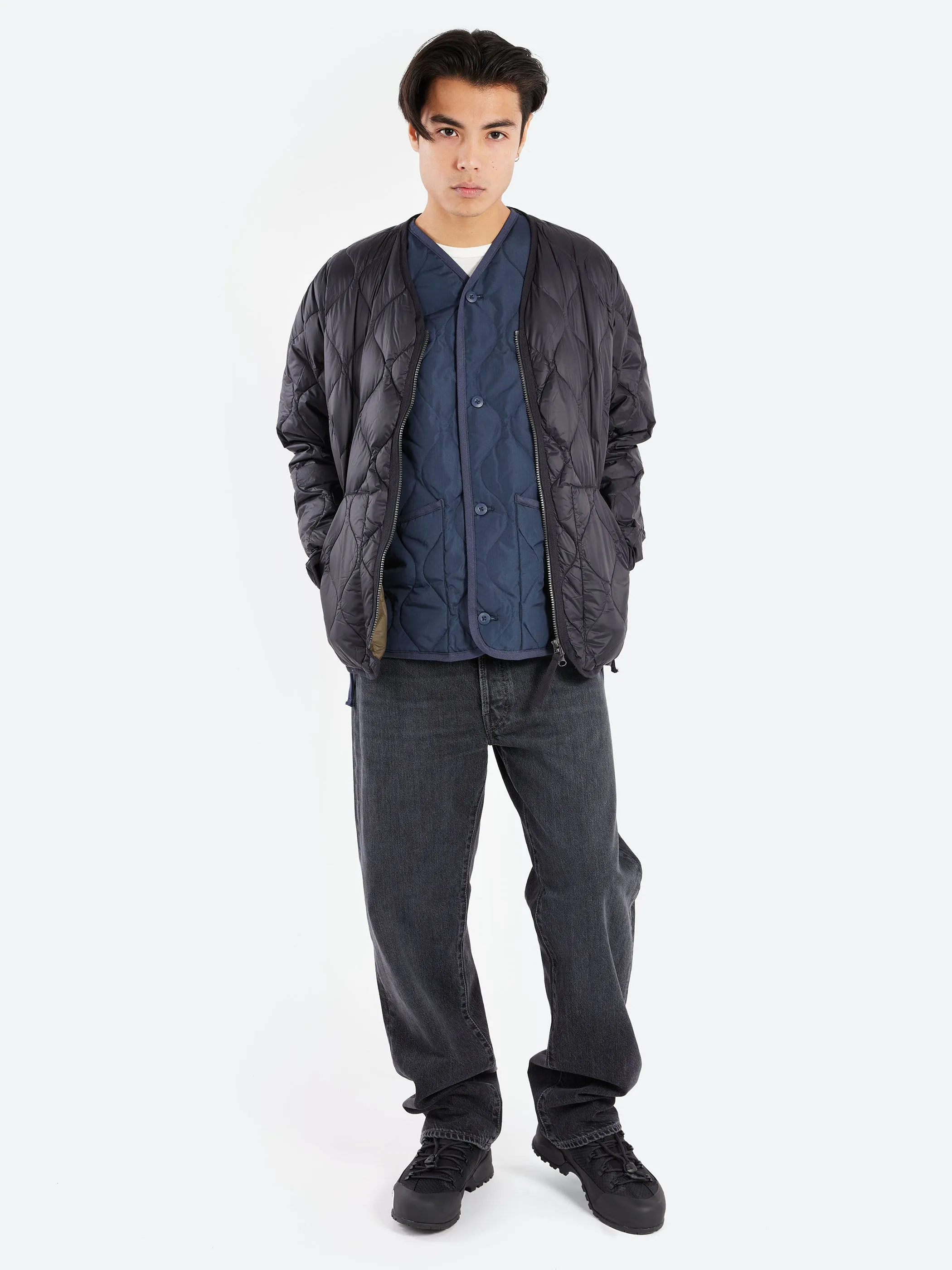 Military Zip V-Neck Down Jacket sold by gravitypope product image thumbnail 3