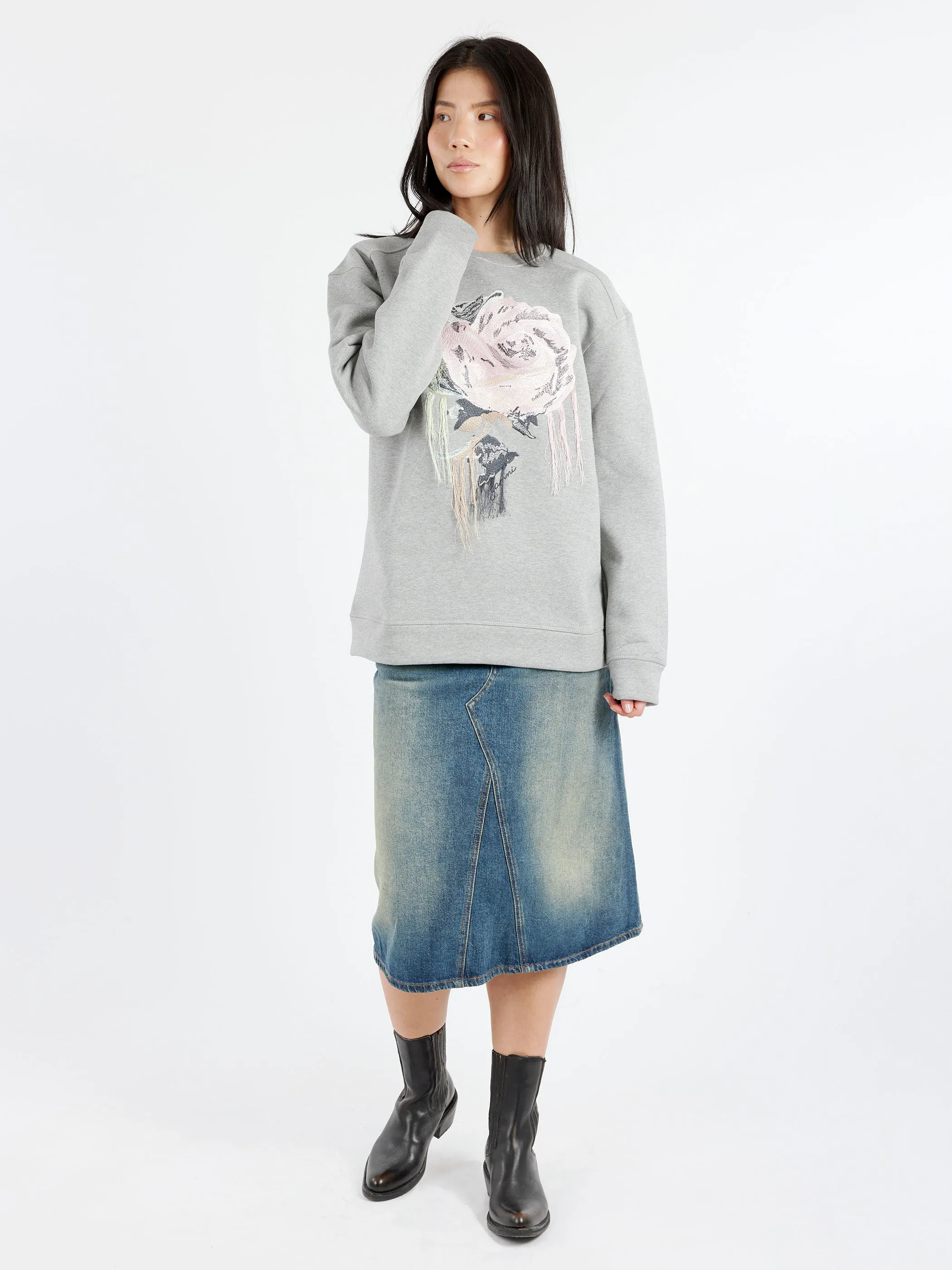 Heavy Washed Denim Midi Skirt sold by gravitypope product image thumbnail 2