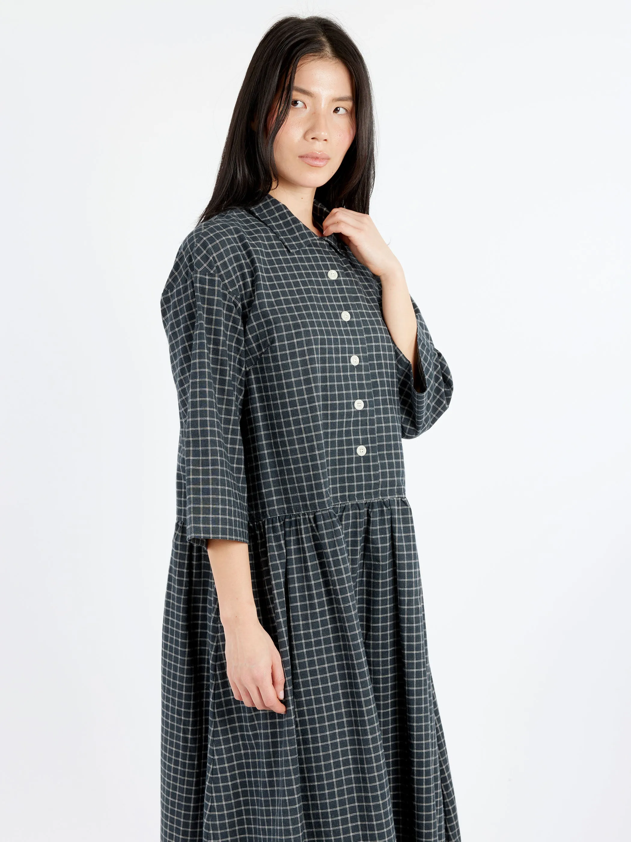 Graph Check Shirt Dress sold by gravitypope product image thumbnail 4