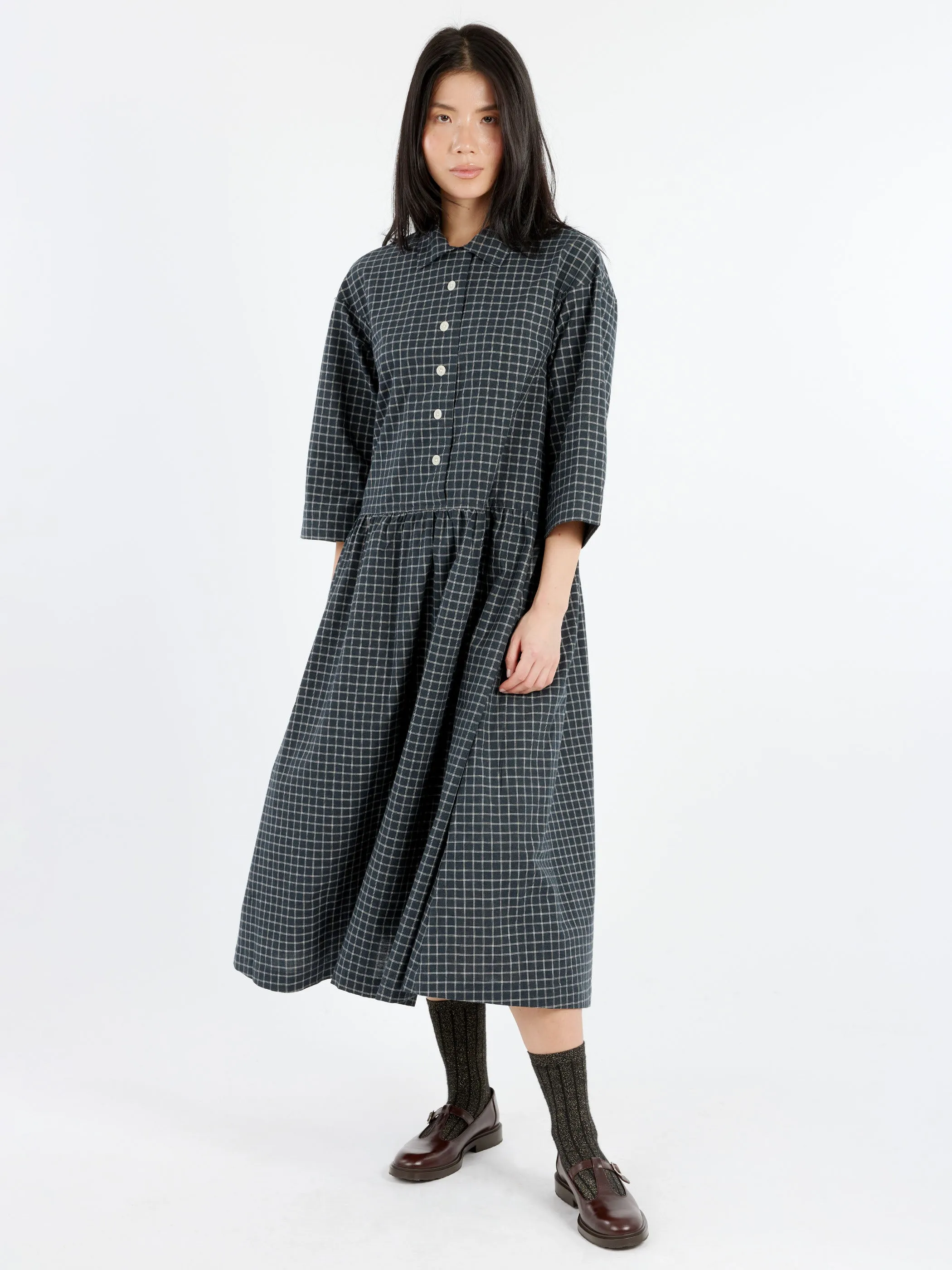 Graph Check Shirt Dress sold by gravitypope product image thumbnail 2
