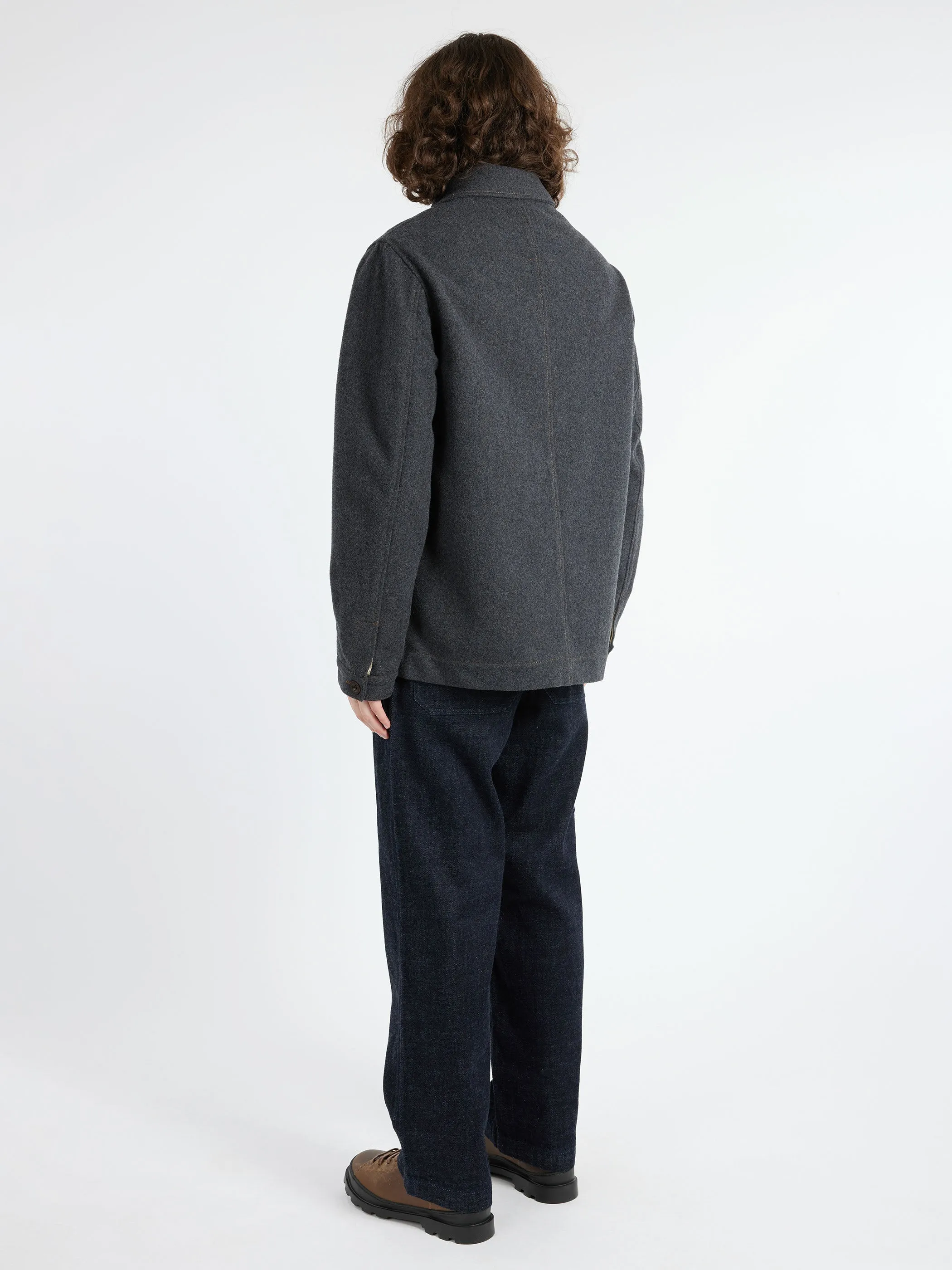 Melton Wool Blend Chore Jacket sold by gravitypope product image thumbnail 3