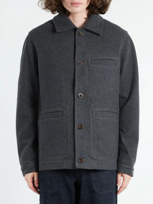 Melton Wool Blend Chore Jacket sold by gravitypope
