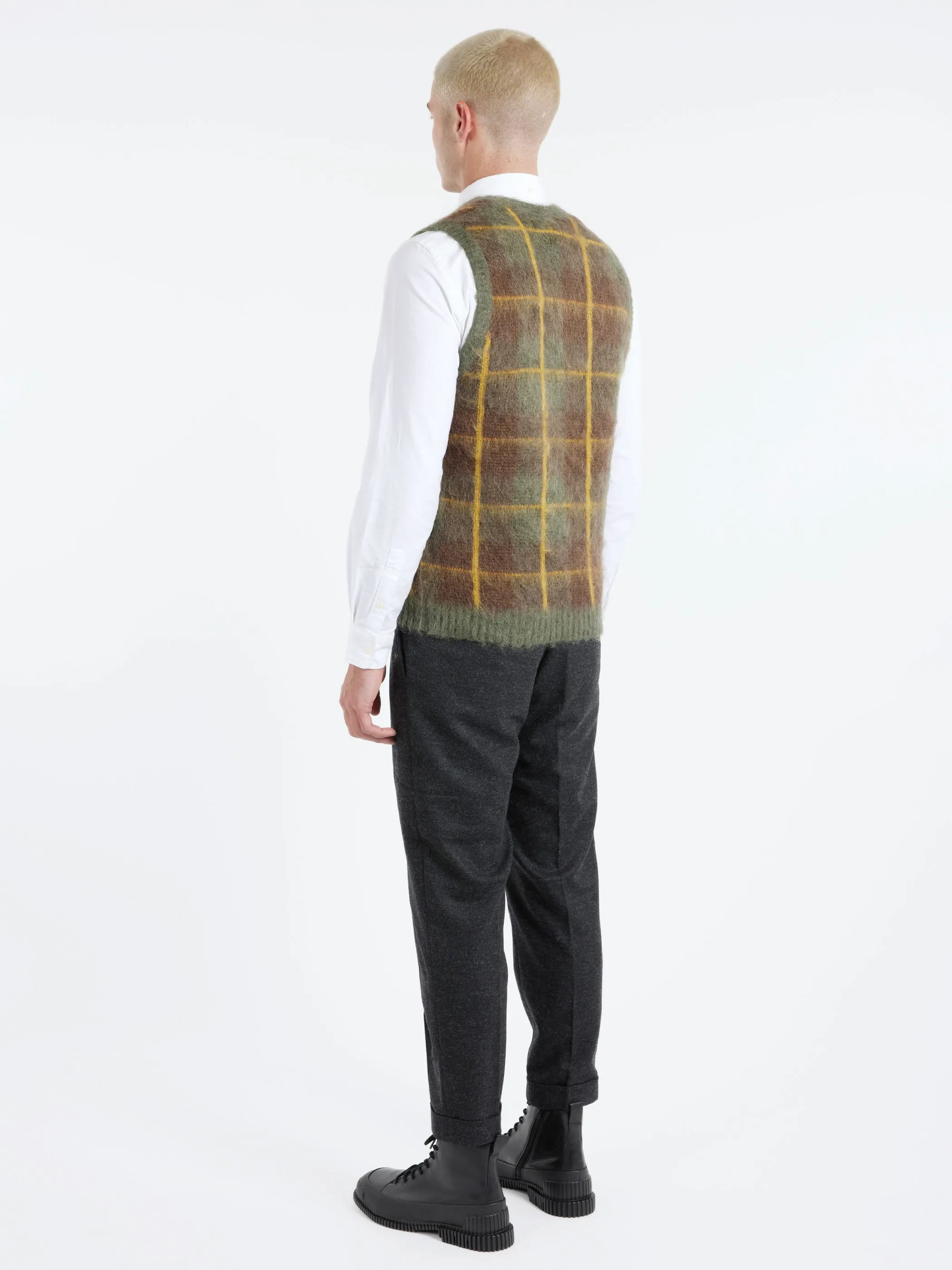 Mohair Check Vest sold by gravitypope product image thumbnail 3