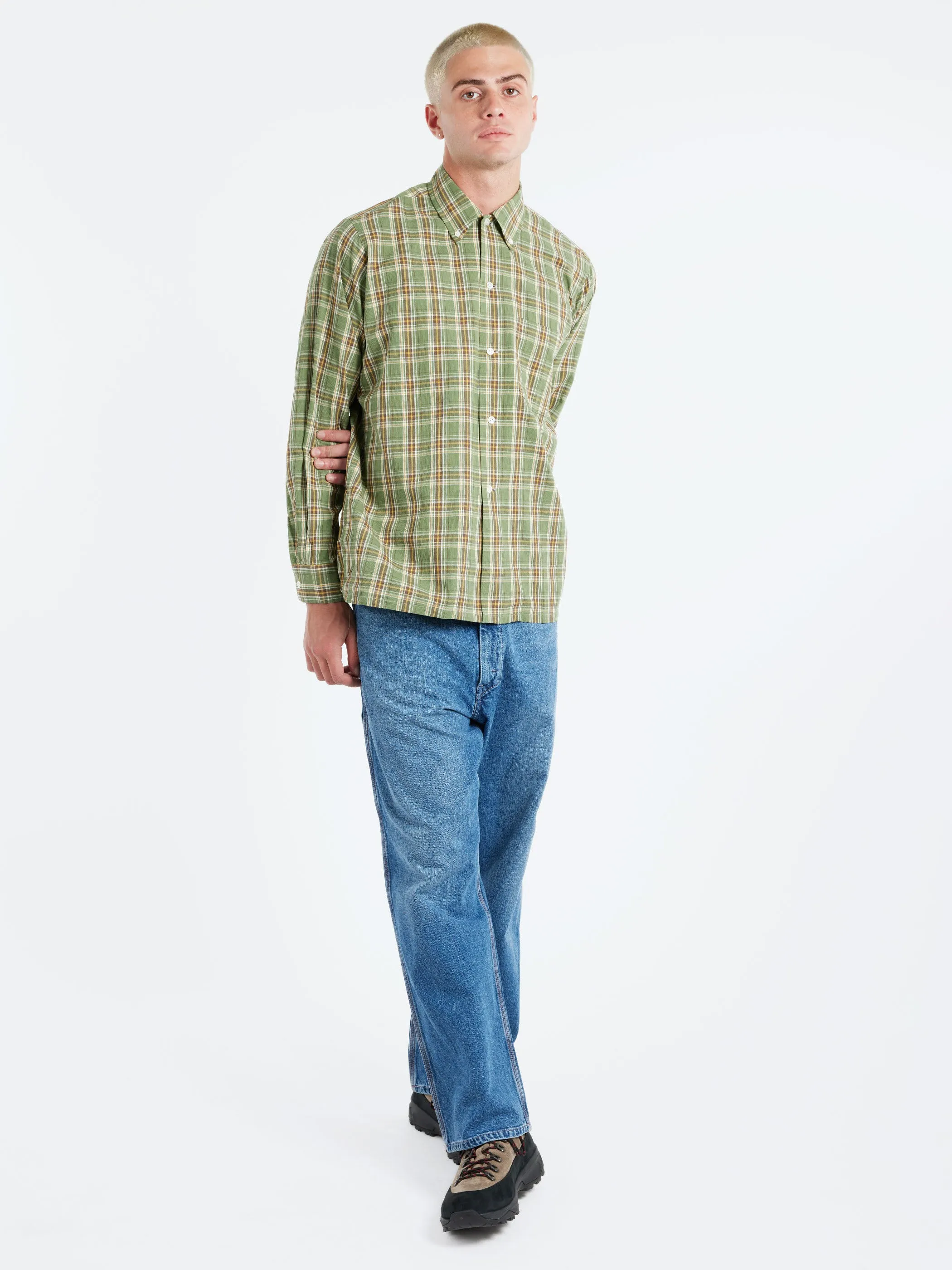 Panama Plaid Button Down Shirt sold by gravitypope product image thumbnail 2