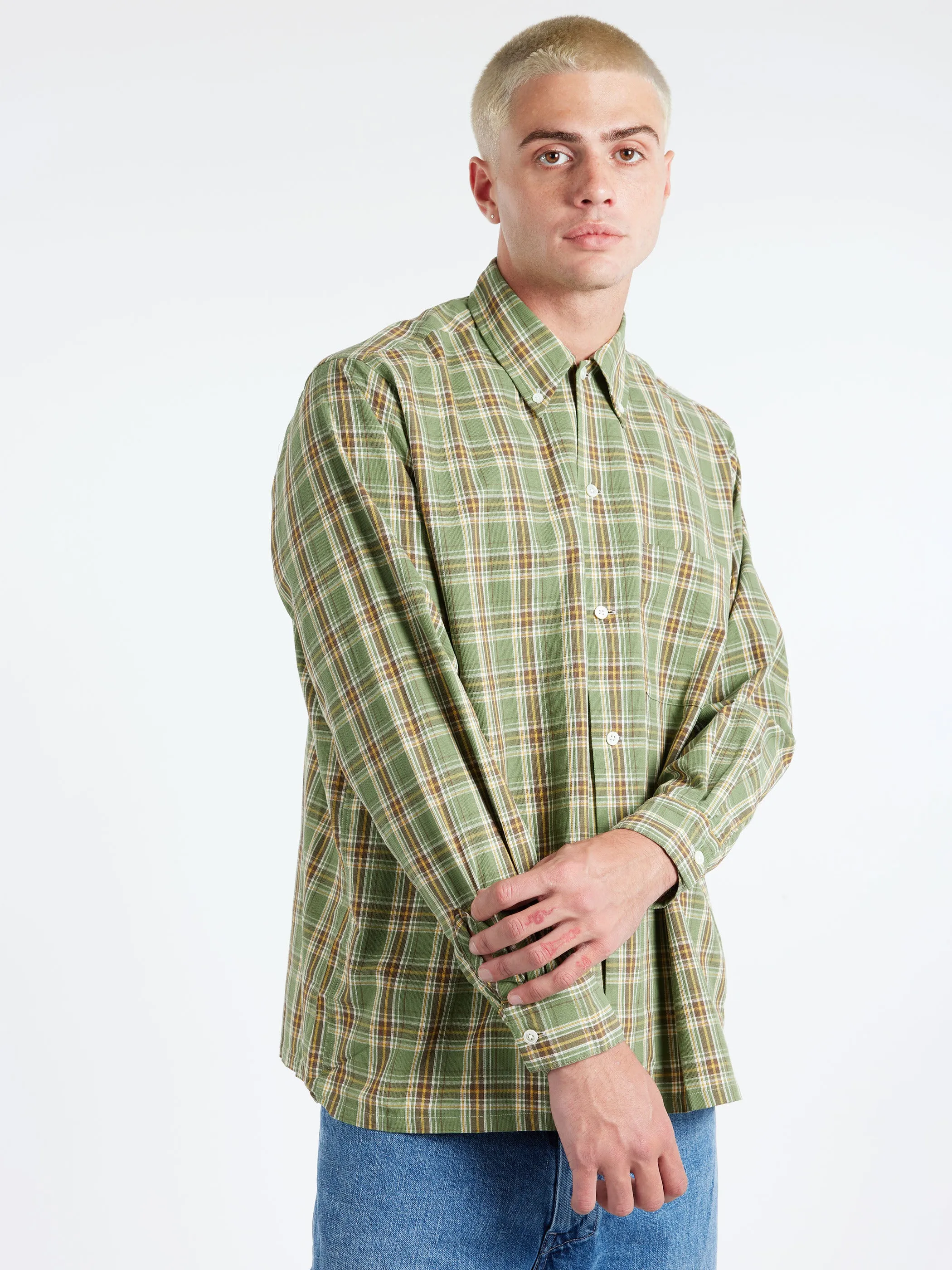 Panama Plaid Button Down Shirt sold by gravitypope product image thumbnail 4