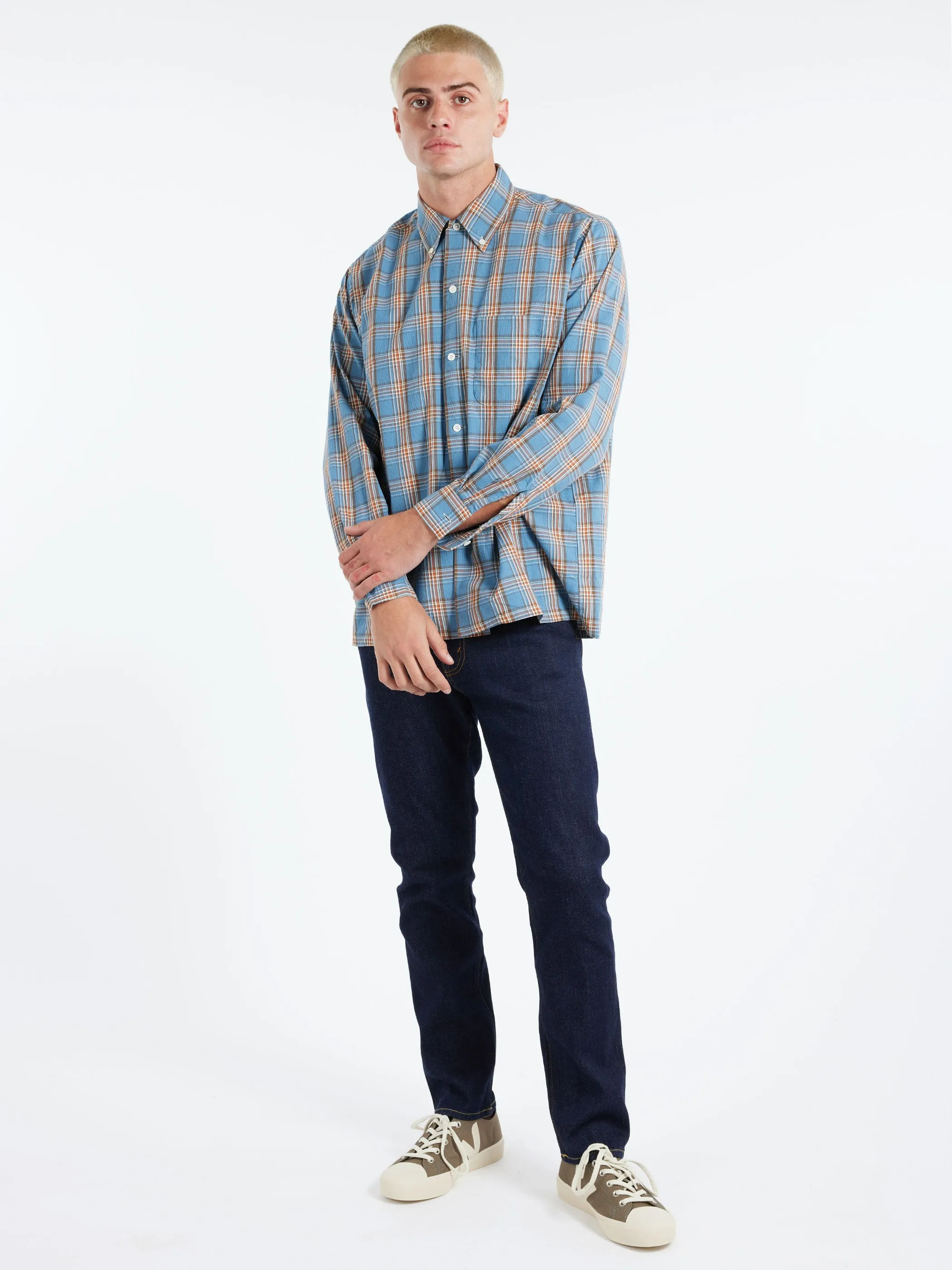 Panama Plaid Button Down Shirt sold by gravitypope product image thumbnail 2