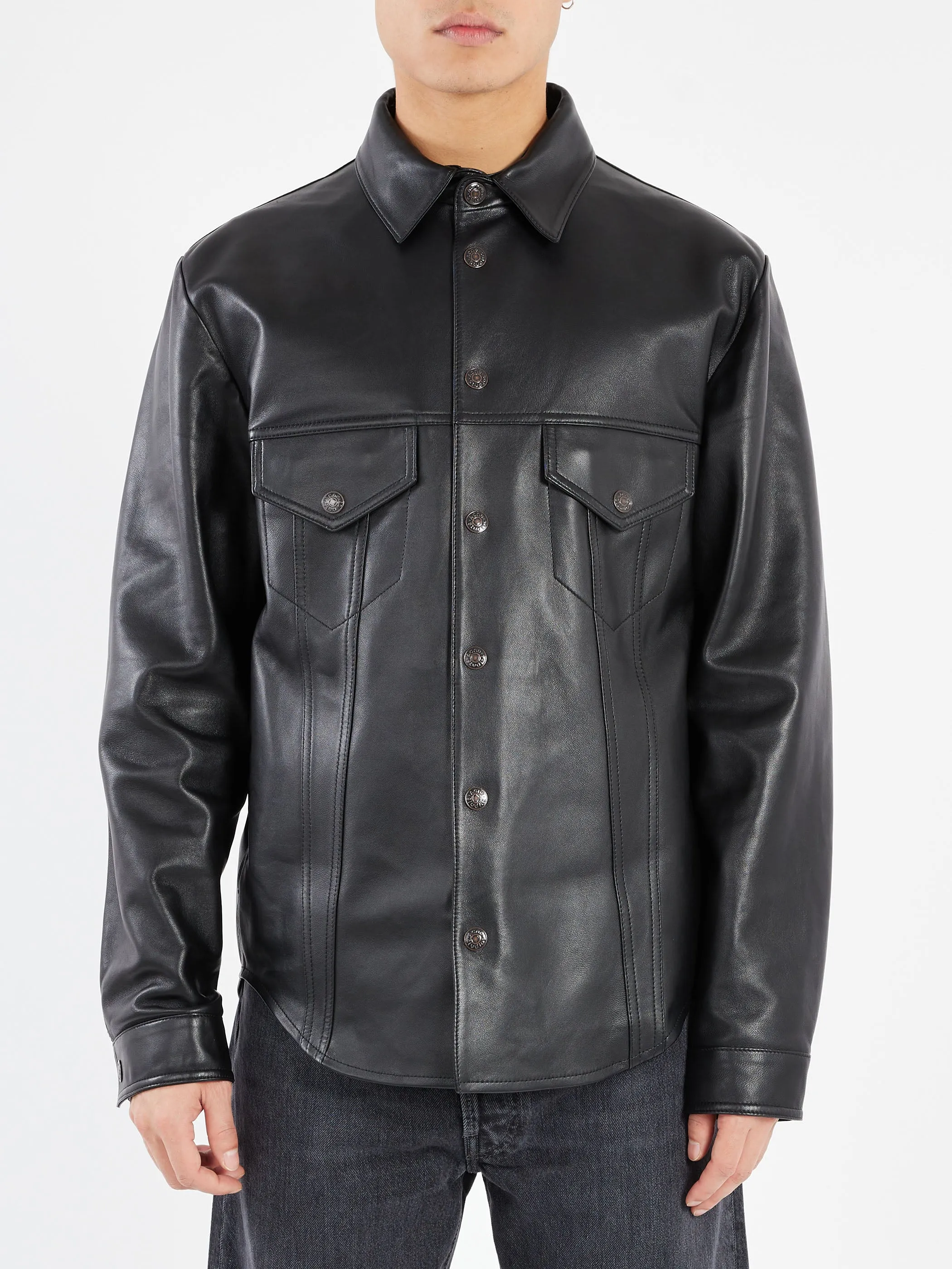 Long Sleeved Leather Jacket sold by gravitypope