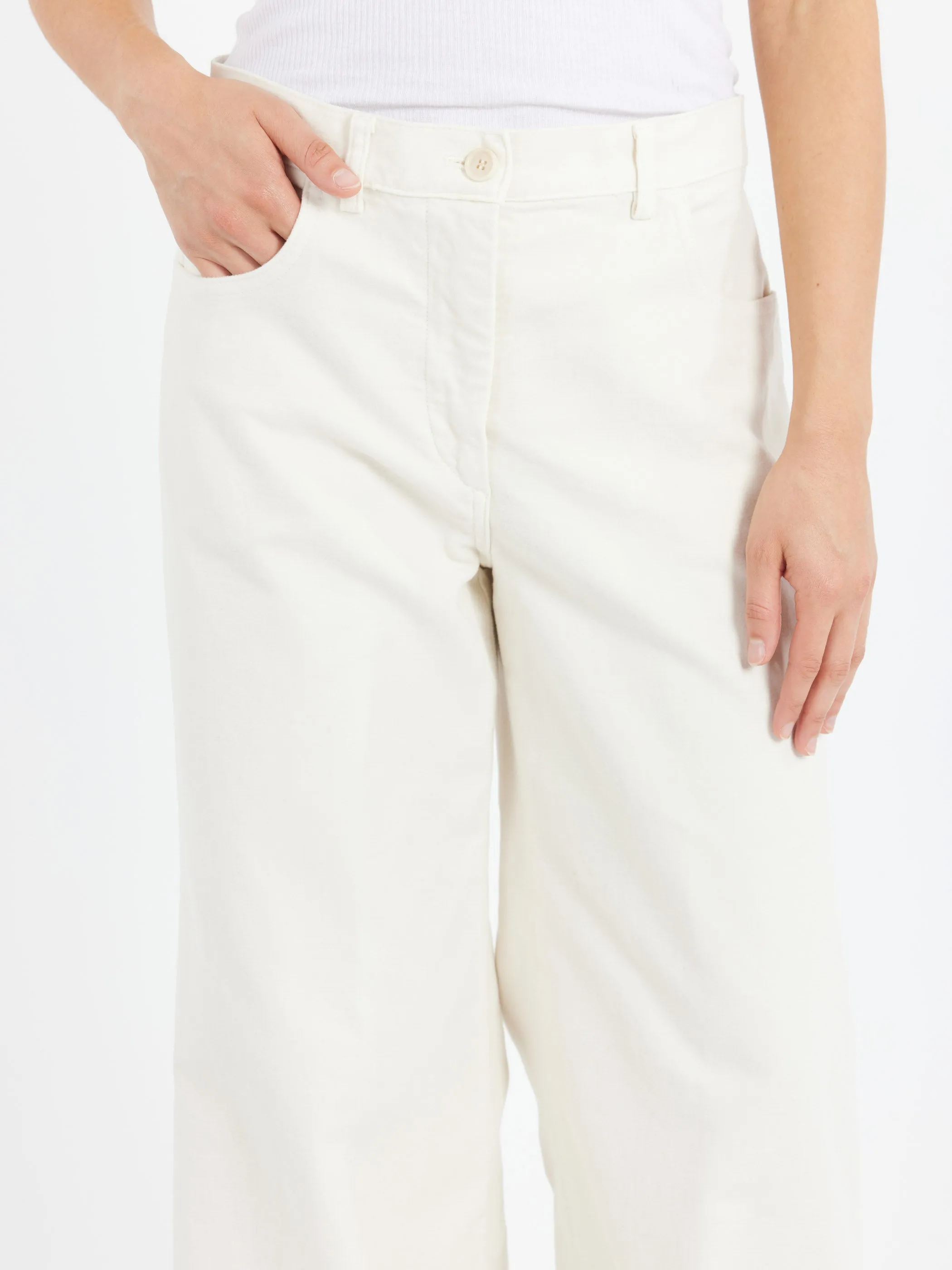 Stretch Fustian High-Waisted Trousers sold by gravitypope product image thumbnail 5