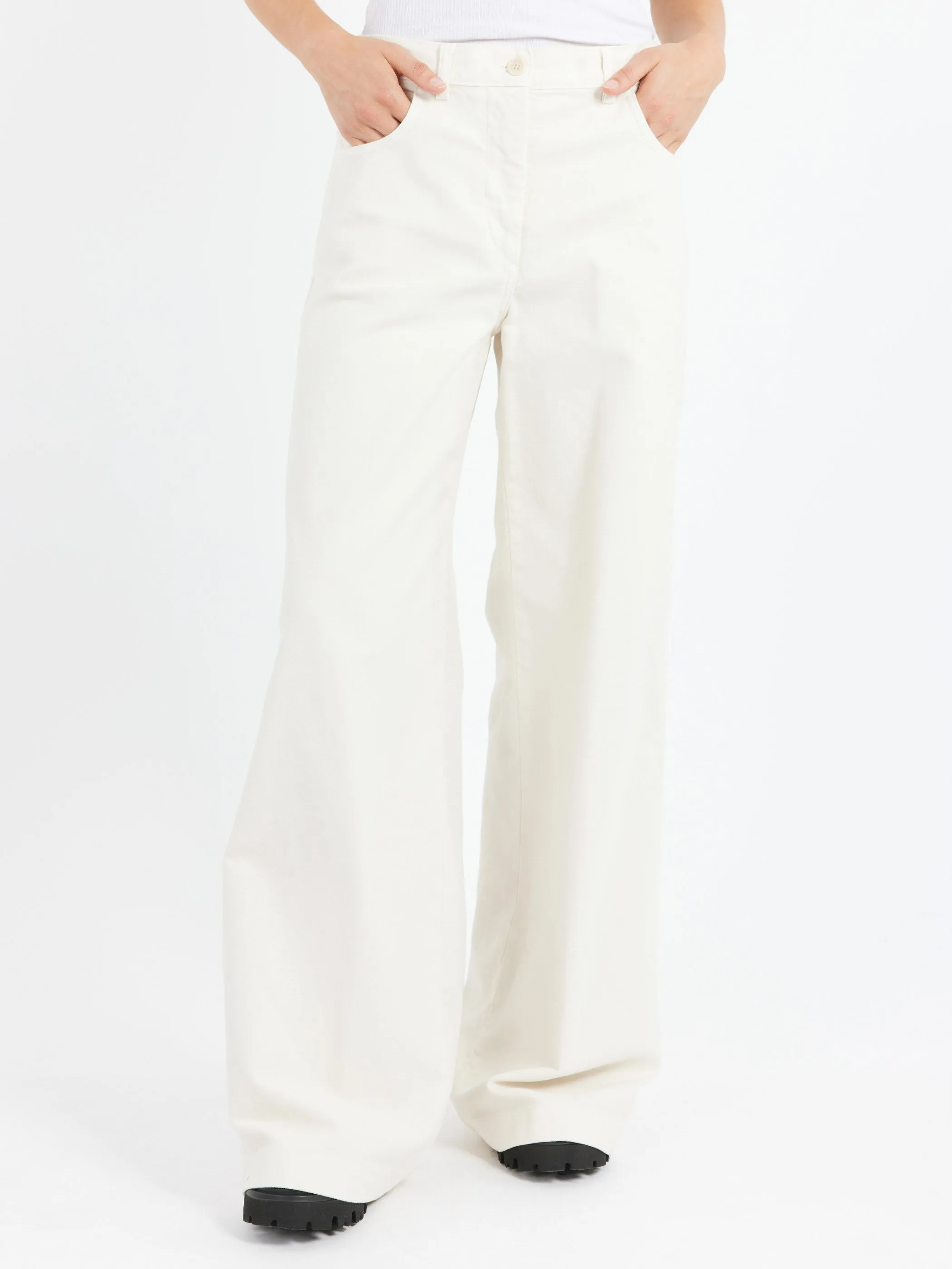 Stretch Fustian High-Waisted Trousers sold by gravitypope product image thumbnail 4