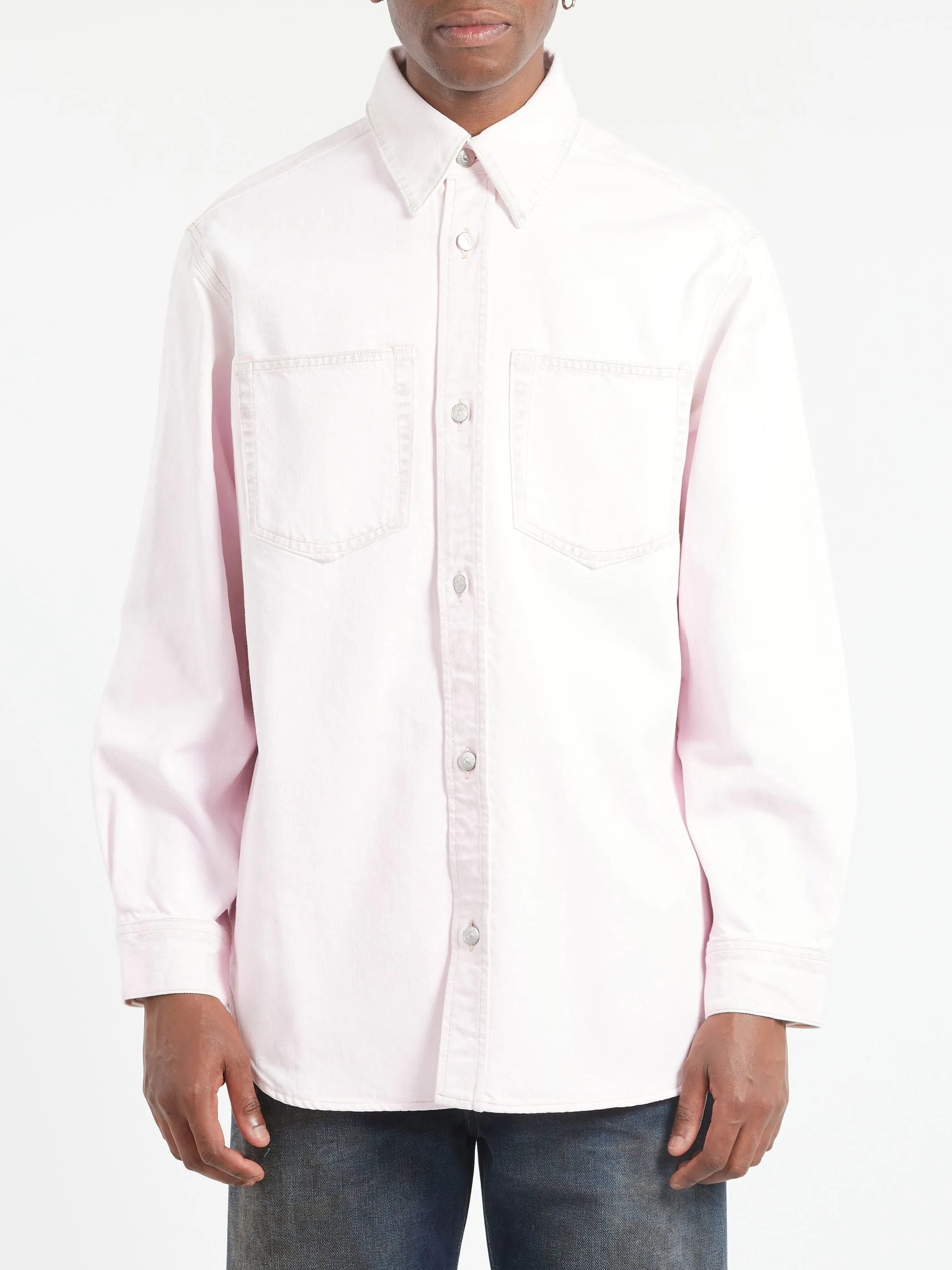 Denim Button-Up Shirt sold by gravitypope