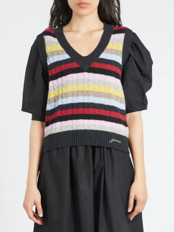 Stripe Vest made by Ganni