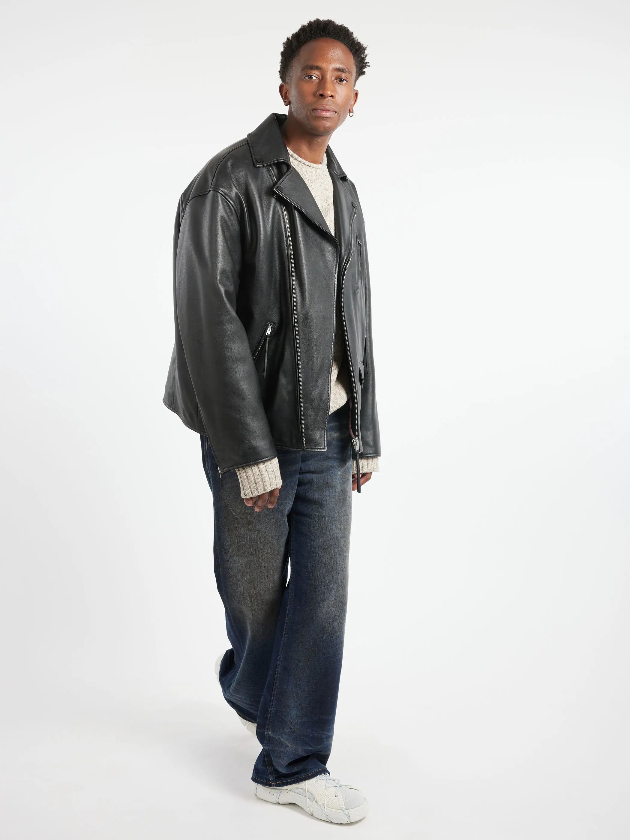 Biker Leather Jacket sold by gravitypope product image thumbnail 2