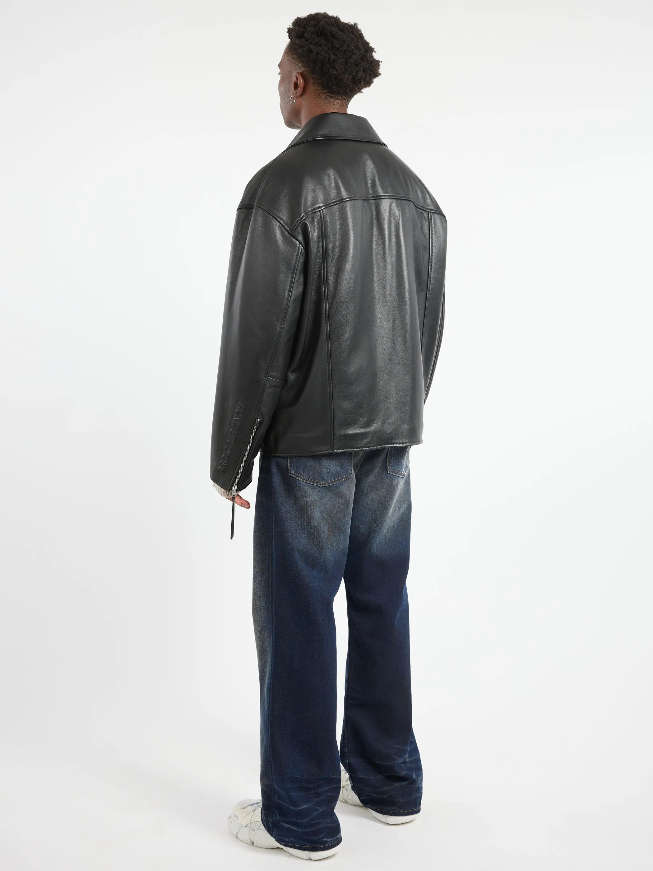 Biker Leather Jacket sold by gravitypope product image thumbnail 3