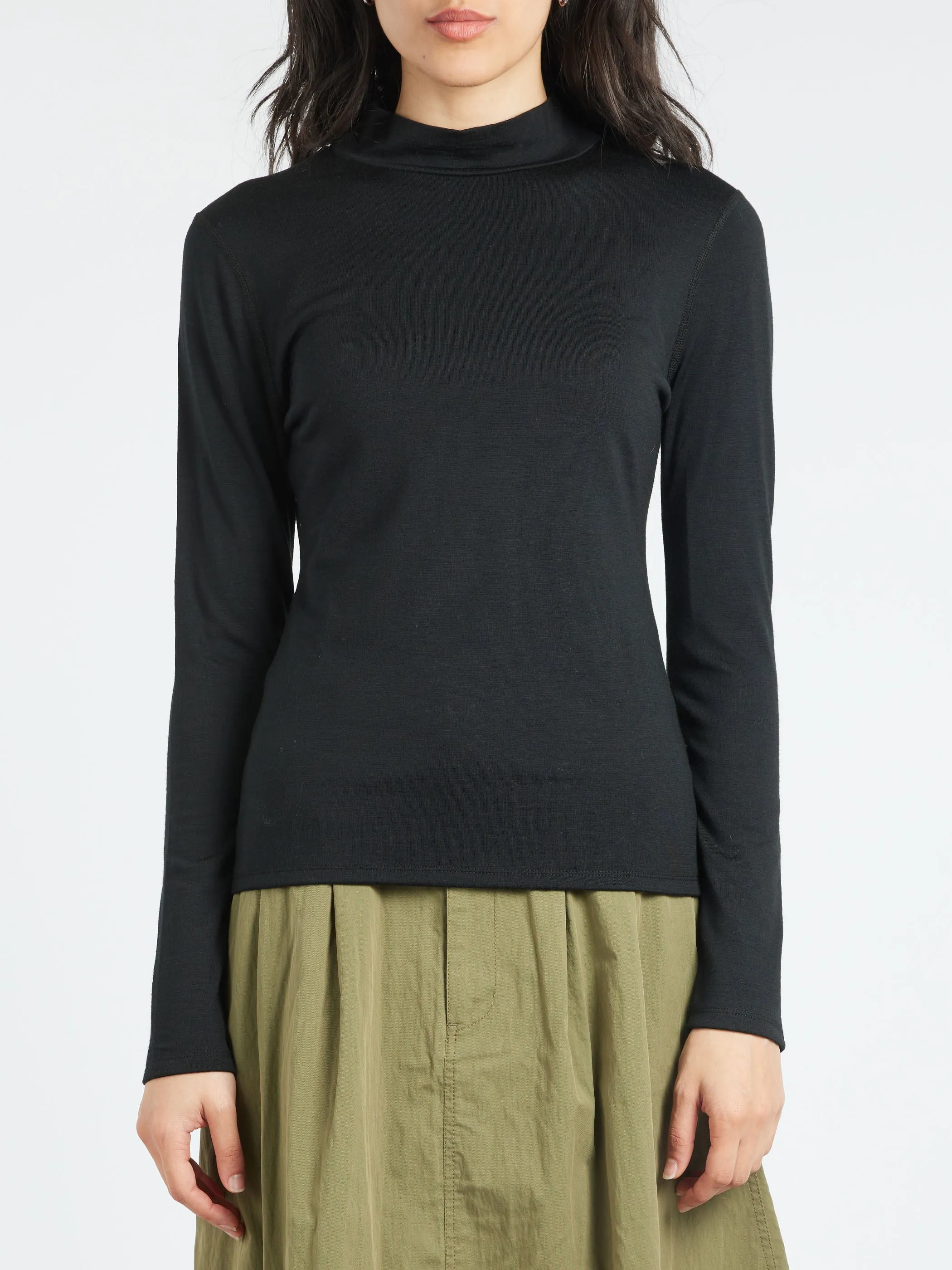 The 195 Merino Fitted Mockneck sold by gravitypope