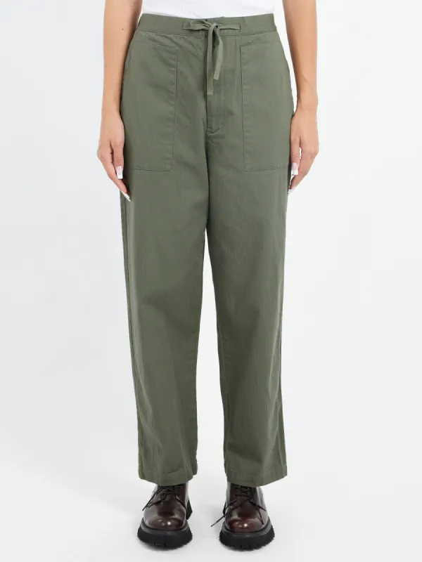 Cotton Herringbone Soft Tapered Pants sold by gravitypope