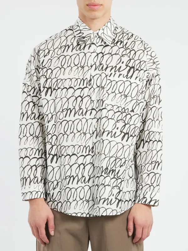 Poplin Shirt with Marni Scribble Motif sold by gravitypope