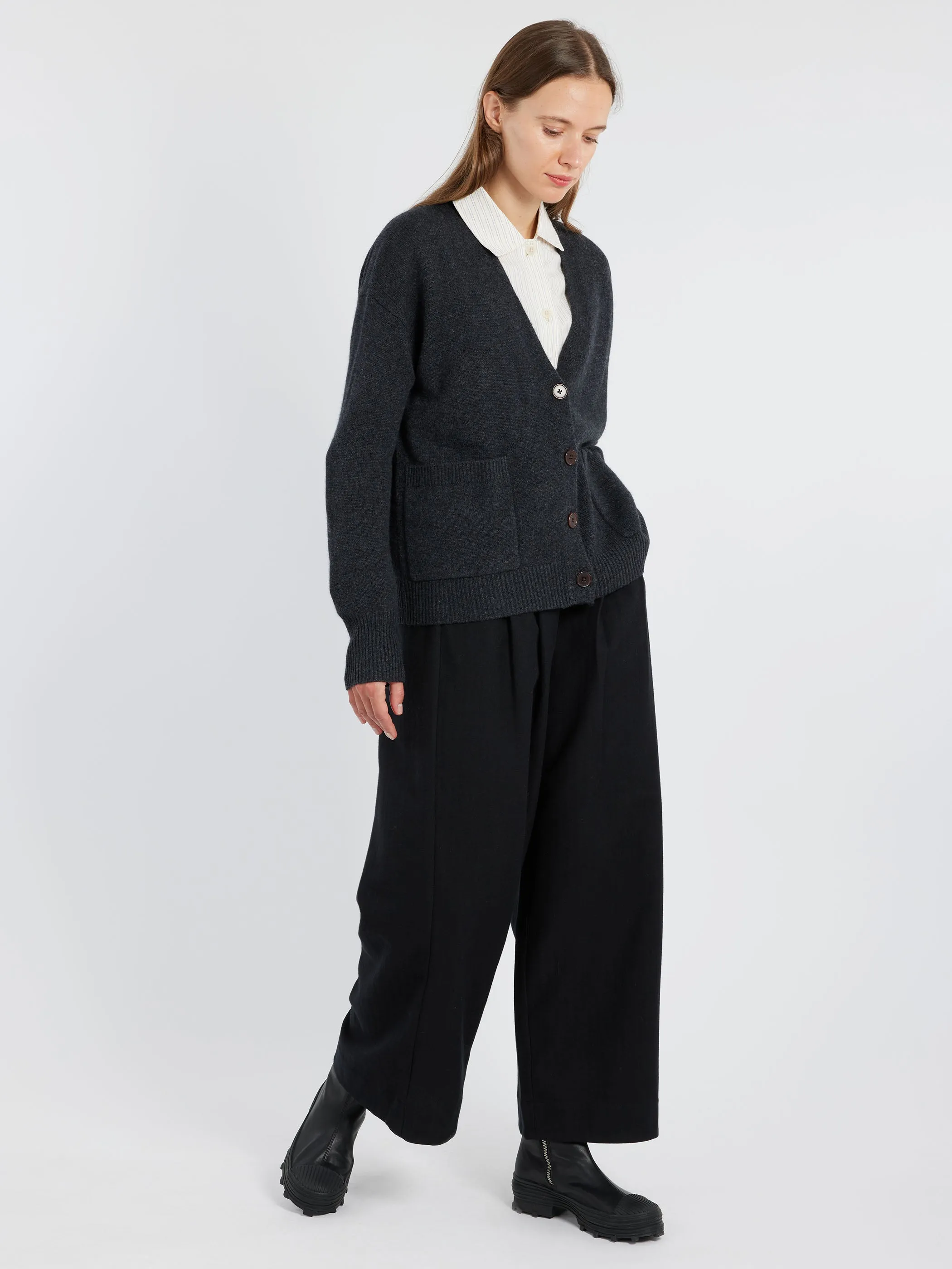 Wool Cashmere Boxy Cardigan sold by gravitypope product image thumbnail 2