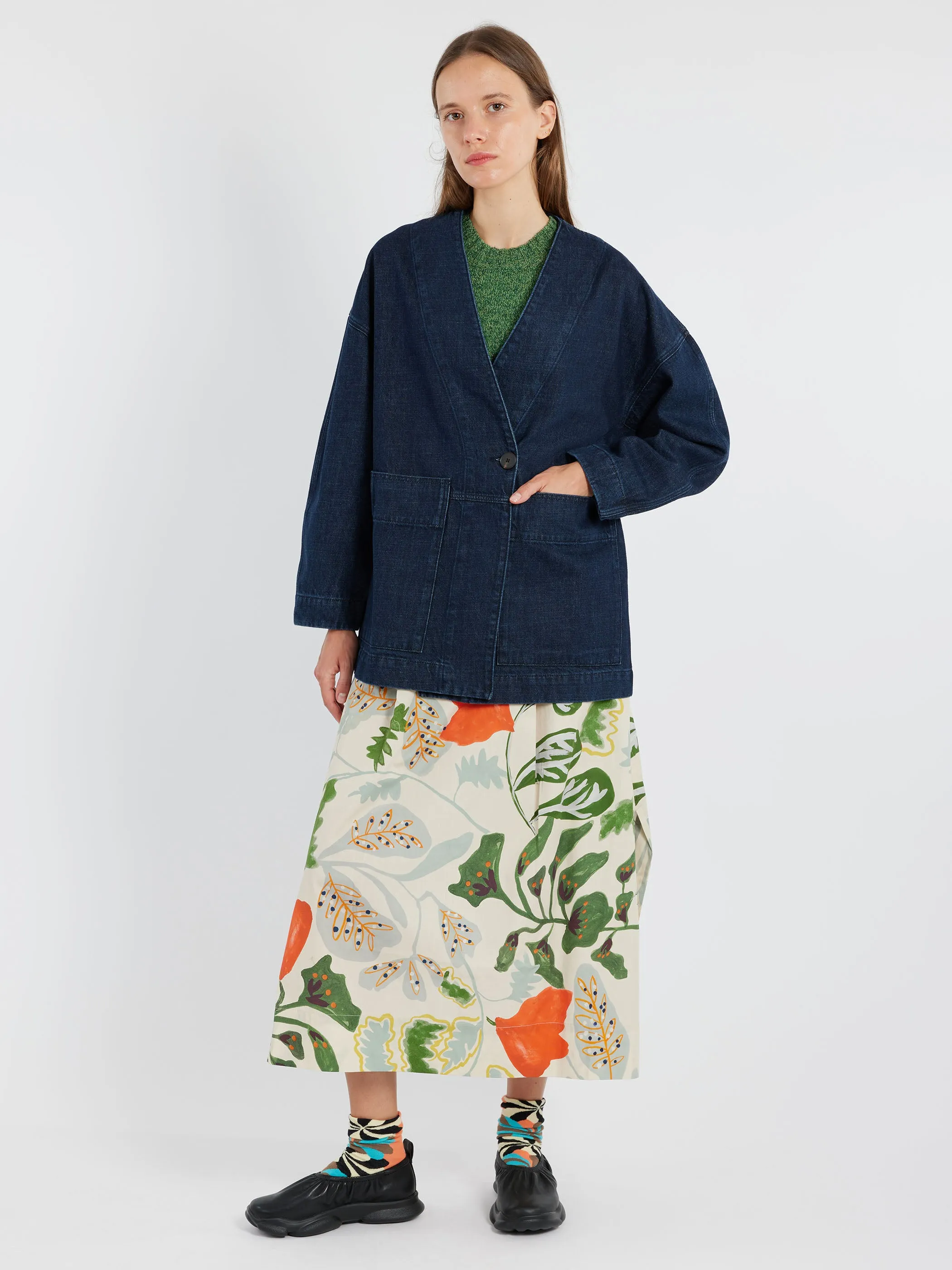 Denim Wrap Jacket sold by gravitypope product image thumbnail 2