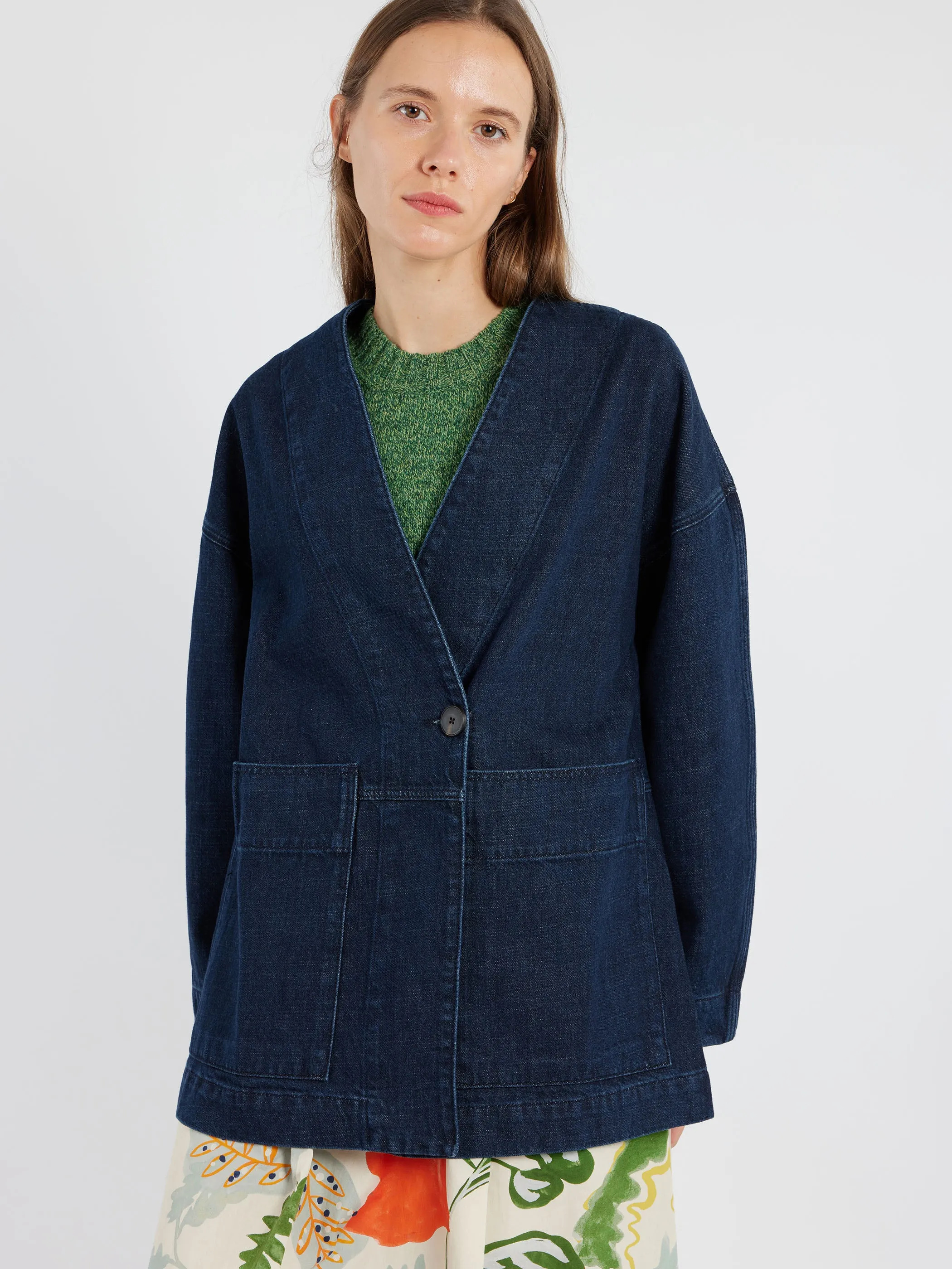 Denim Wrap Jacket sold by gravitypope product image thumbnail 4