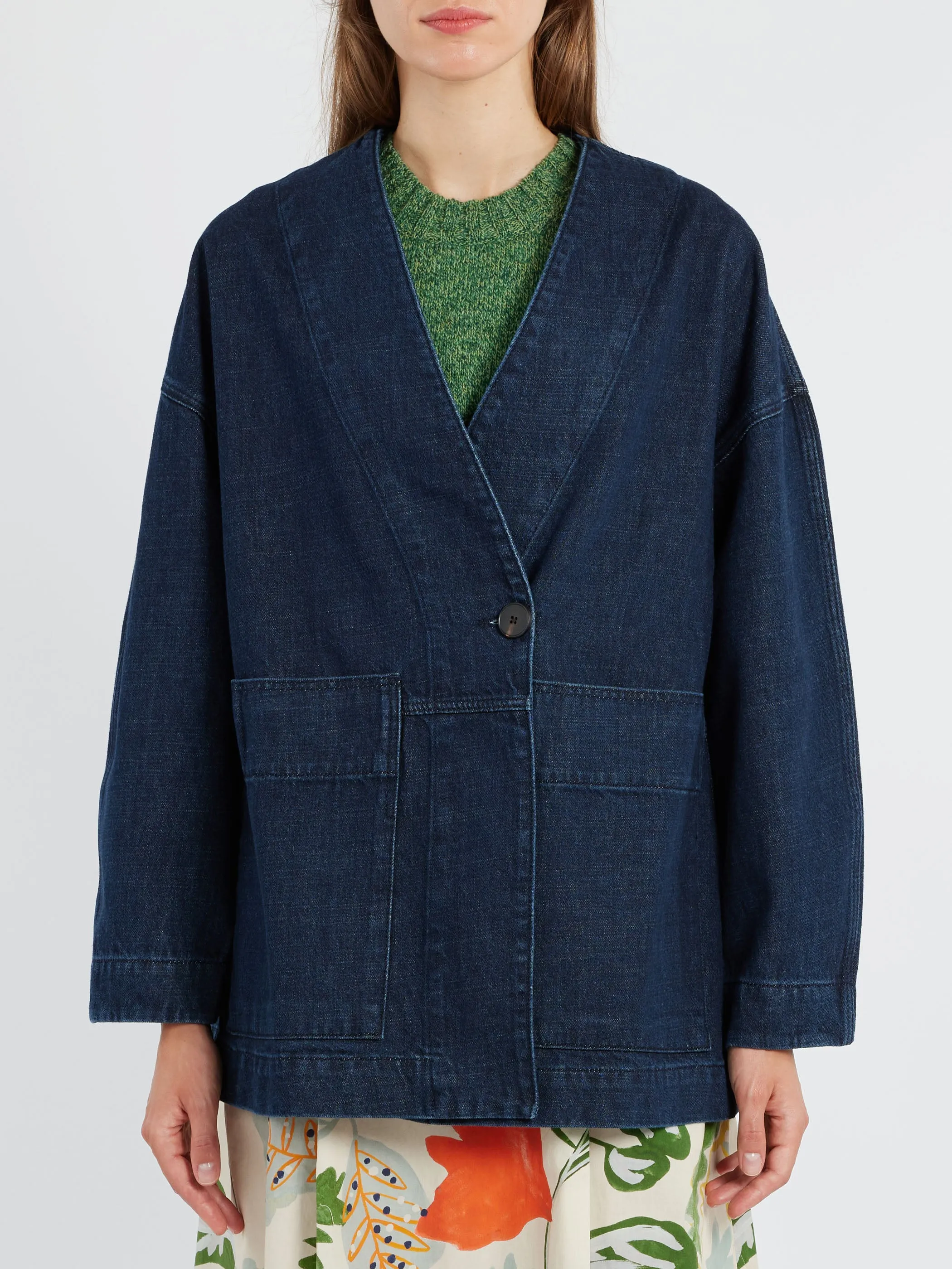 Denim Wrap Jacket sold by gravitypope