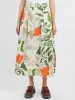 Foliage Print Poplin Skirt sold by gravitypope