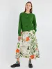 Foliage Print Poplin Skirt sold by gravitypope