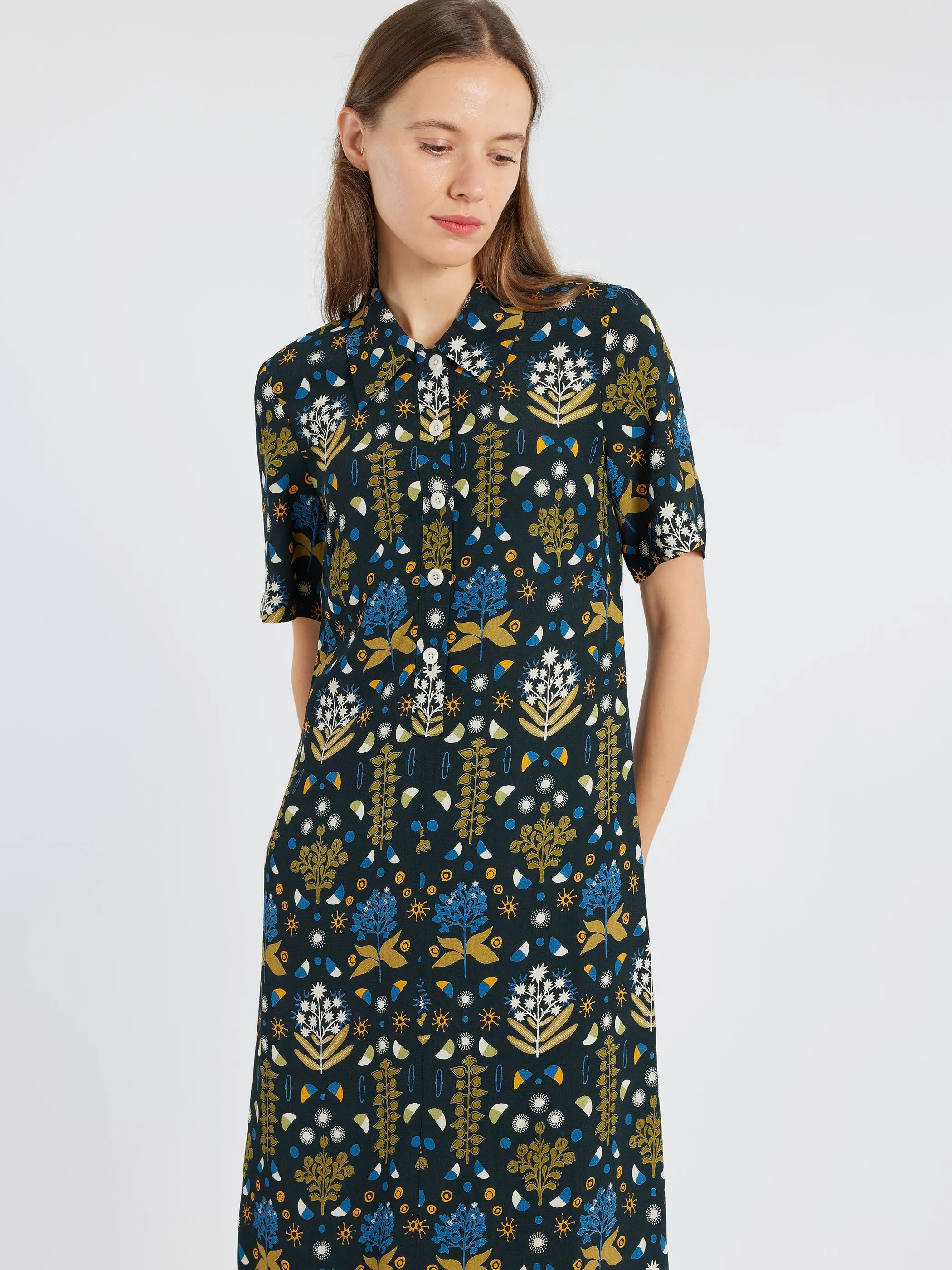 Collector Print Fluid Shirt Dress sold by gravitypope product image thumbnail 4