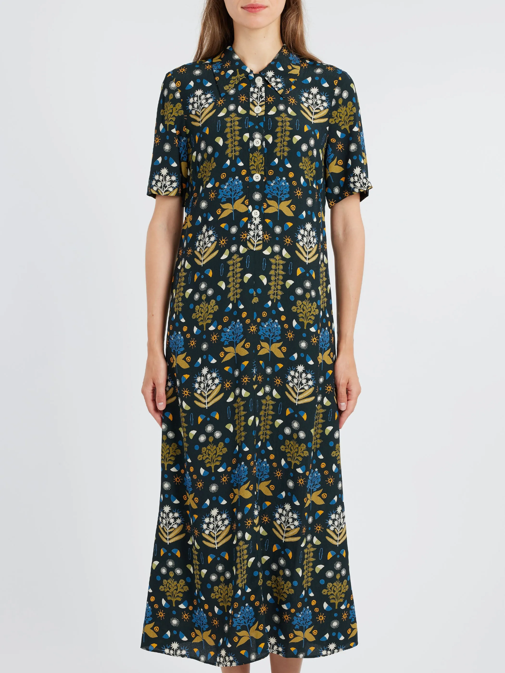 Collector Print Fluid Shirt Dress sold by gravitypope