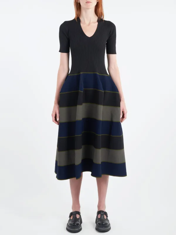 Pottery Stand-Up Collar Short Sleeve Dress sold by gravitypope