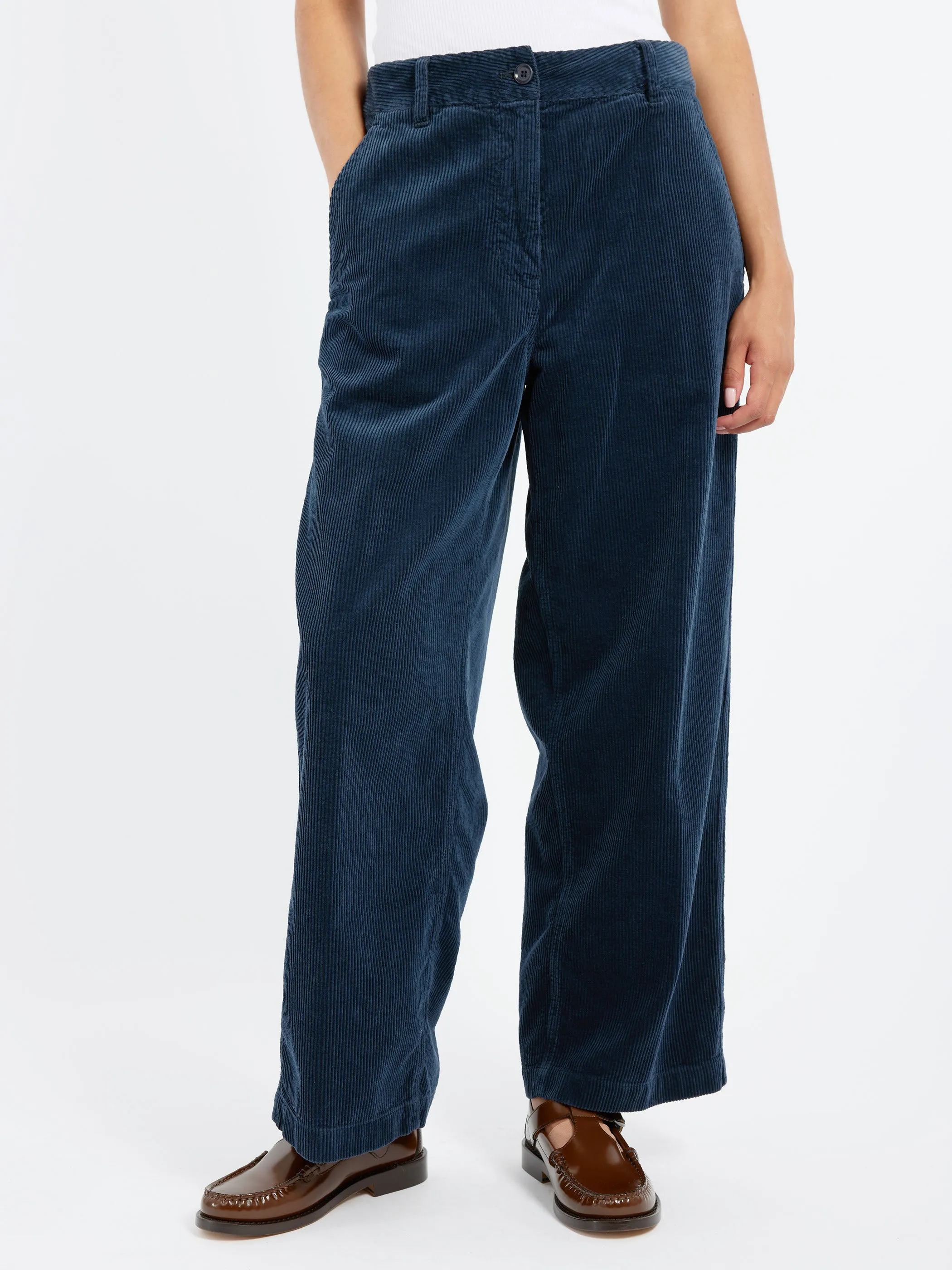 Needle Cord High-Waist Trousers sold by gravitypope product image thumbnail 4