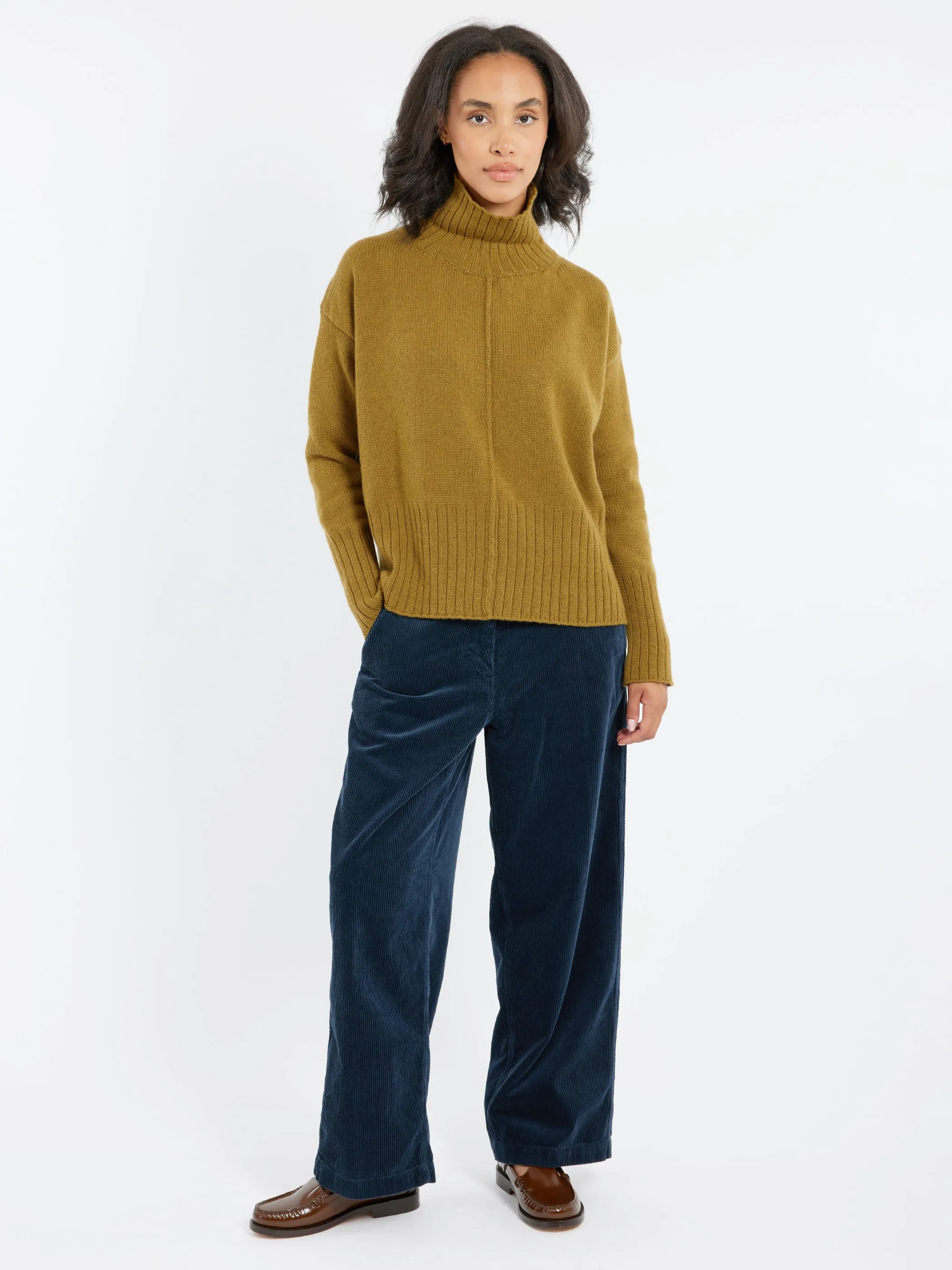Needle Cord High-Waist Trousers sold by gravitypope product image thumbnail 2