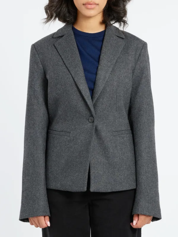 Wool-Blend Flannel Jacket sold by gravitypope