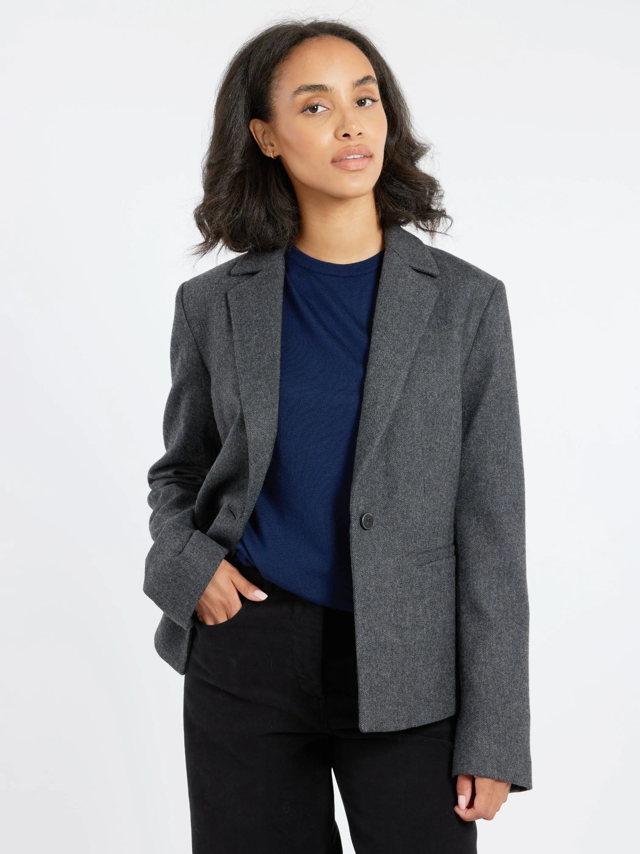 Wool-Blend Flannel Jacket sold by gravitypope product image thumbnail 4