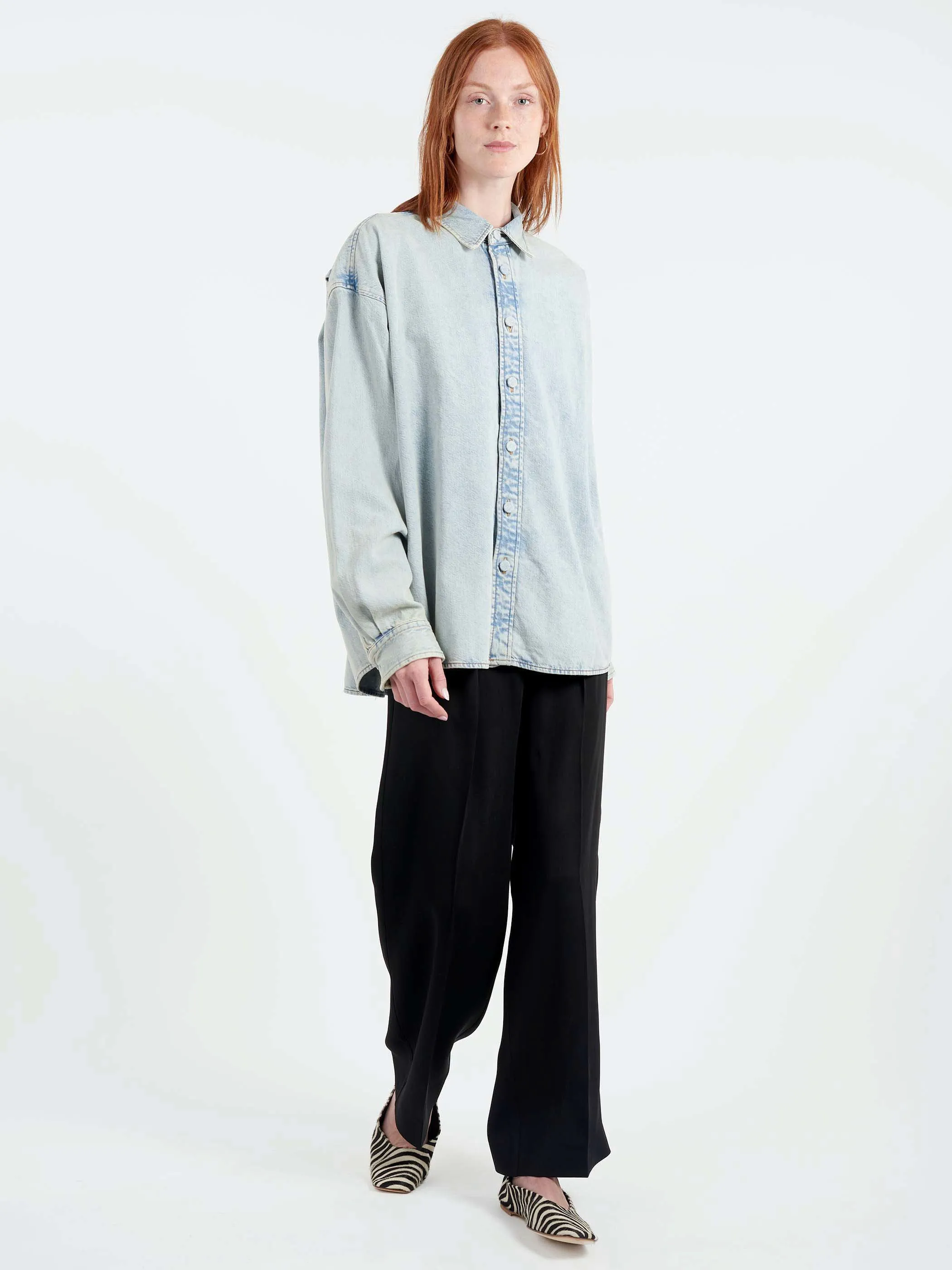 Denim Button-Up Shirt sold by gravitypope product image thumbnail 2