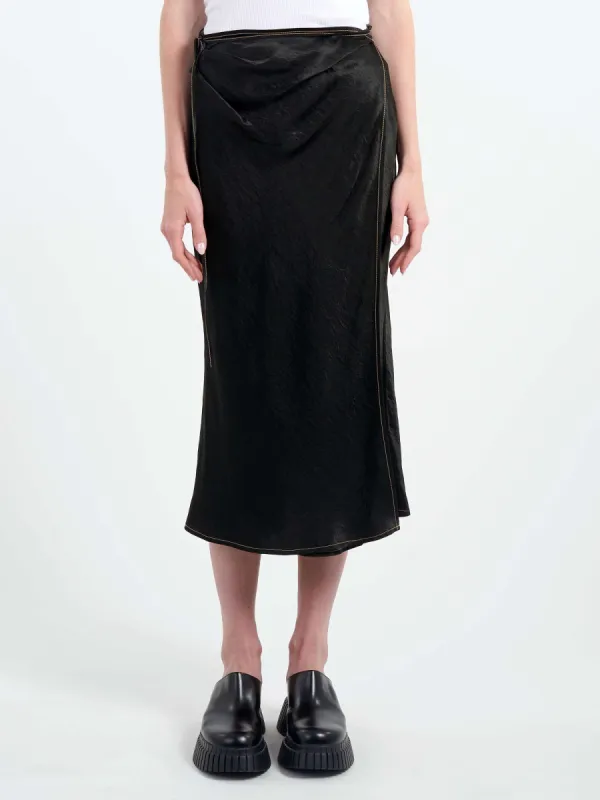 Satin Wrap Skirt sold by gravitypope