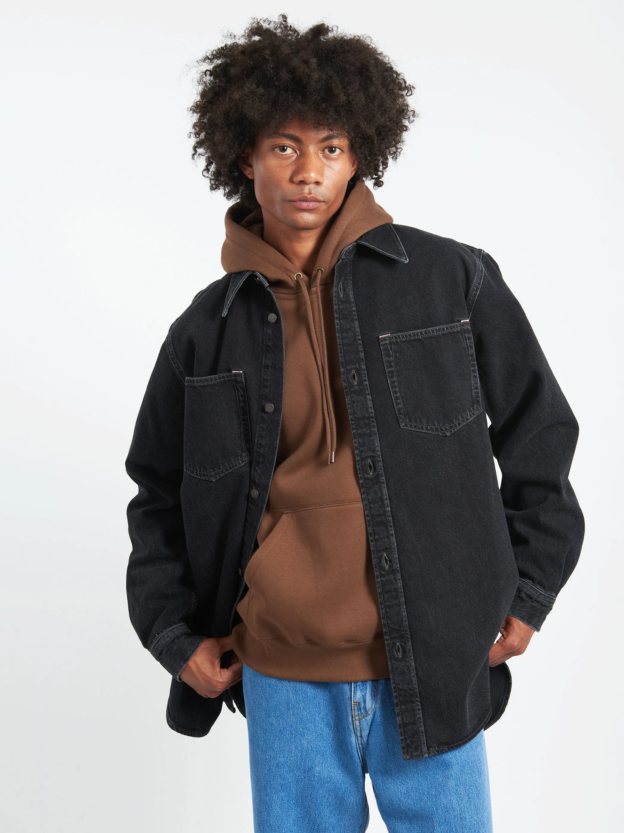 Denim Button-Up Shirt sold by gravitypope product image thumbnail 2